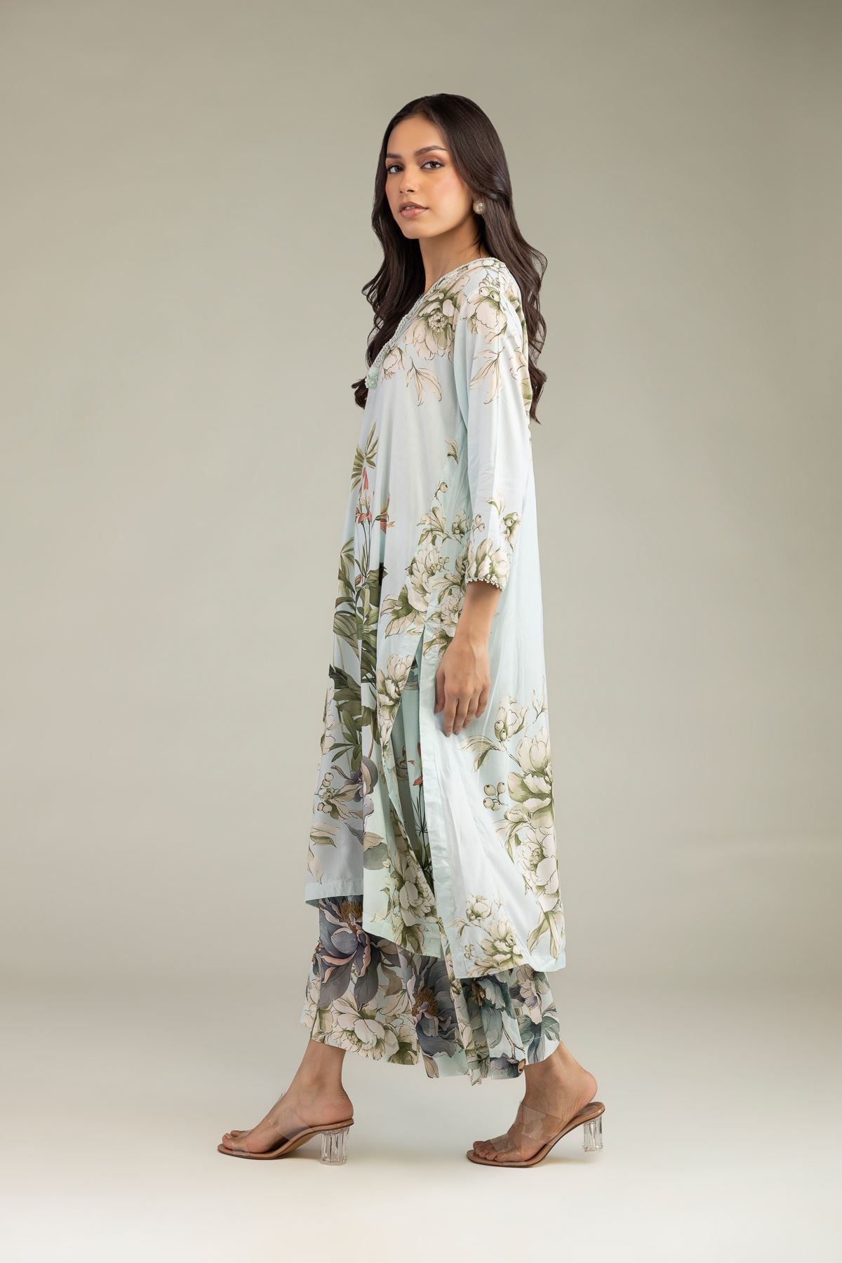 Printed Viscose Floral Printed Pants - 1-26-102-A-F-VG