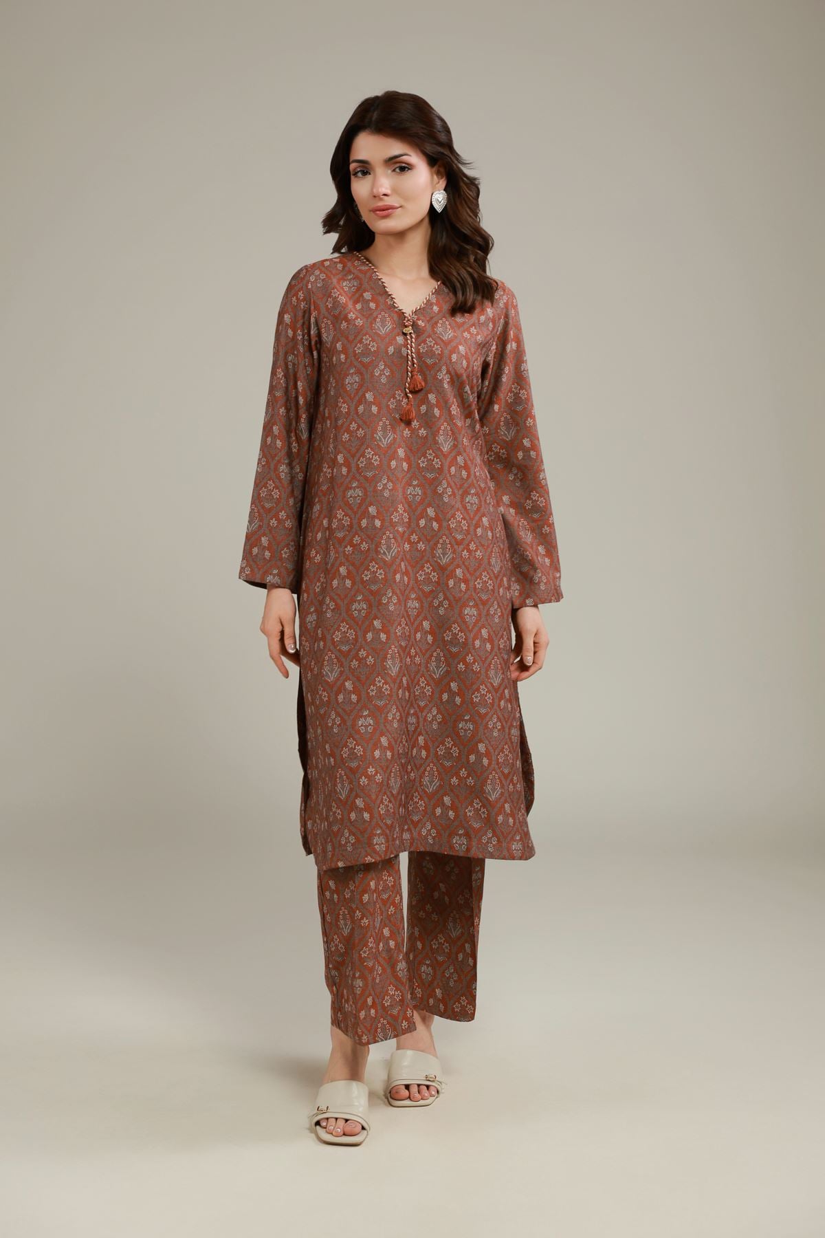 Dyed Jacquard Pants - 25-10-12E3-05TA-VG