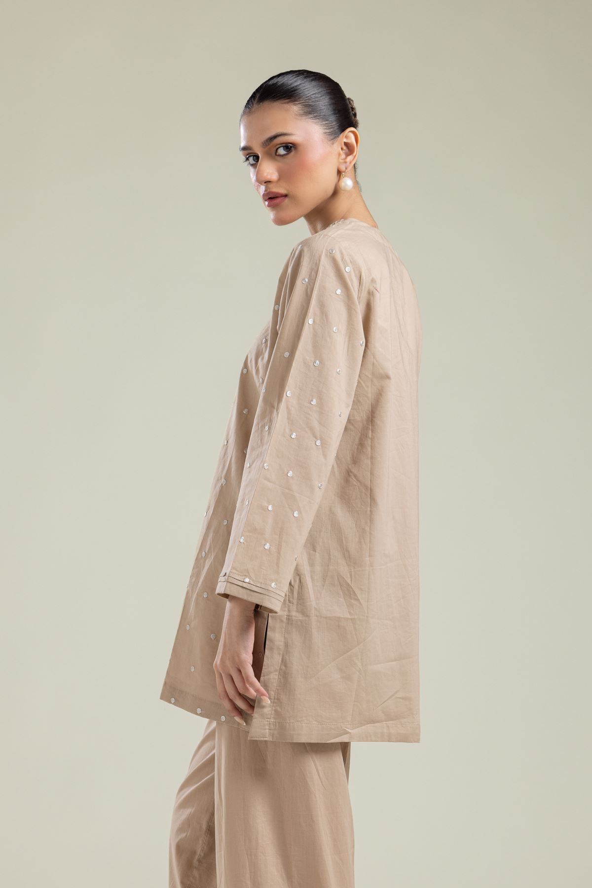 Embroidered Cambric Short Cambric Kurta - 1-26-204-A-A1-VG