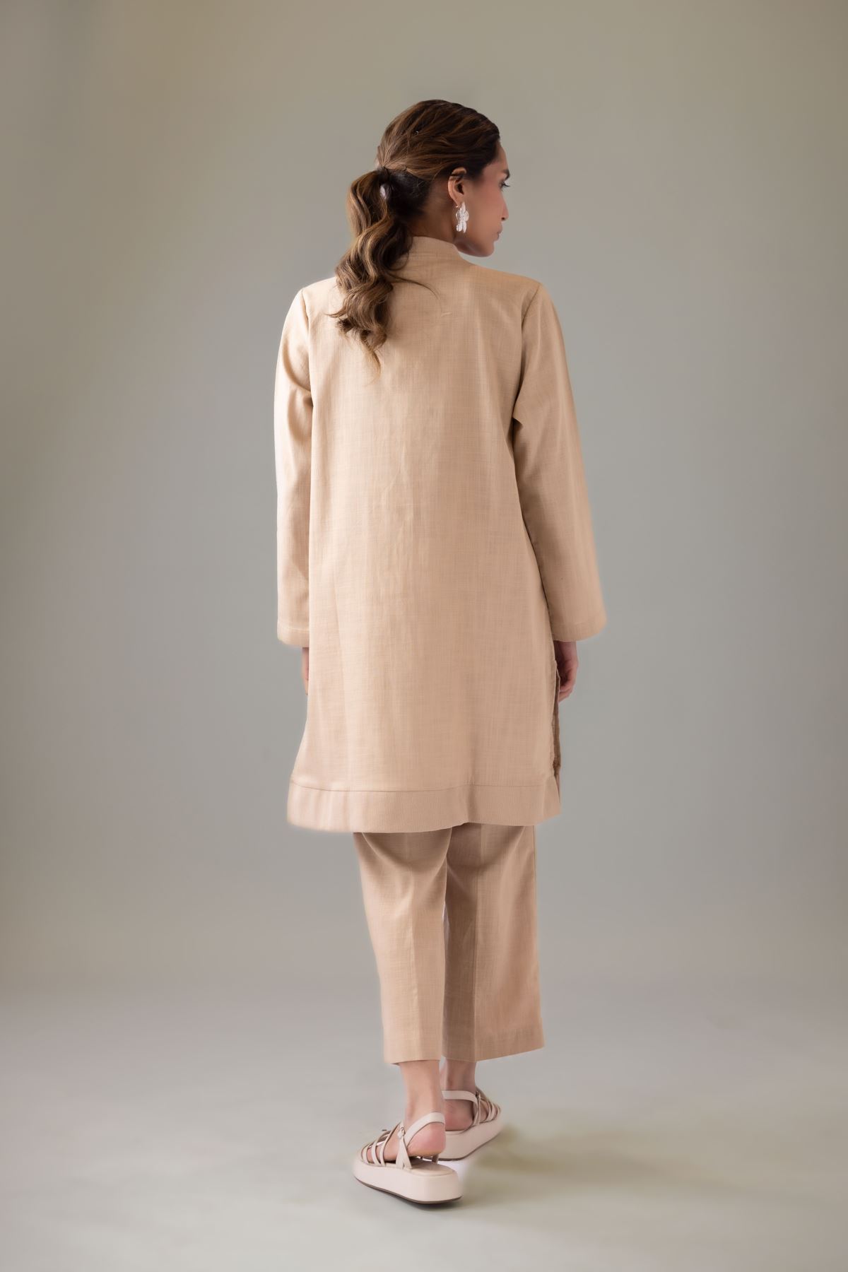 Embroidered Heavy Textured Cotton Kurta - 25-09-12E2-01TA-VG