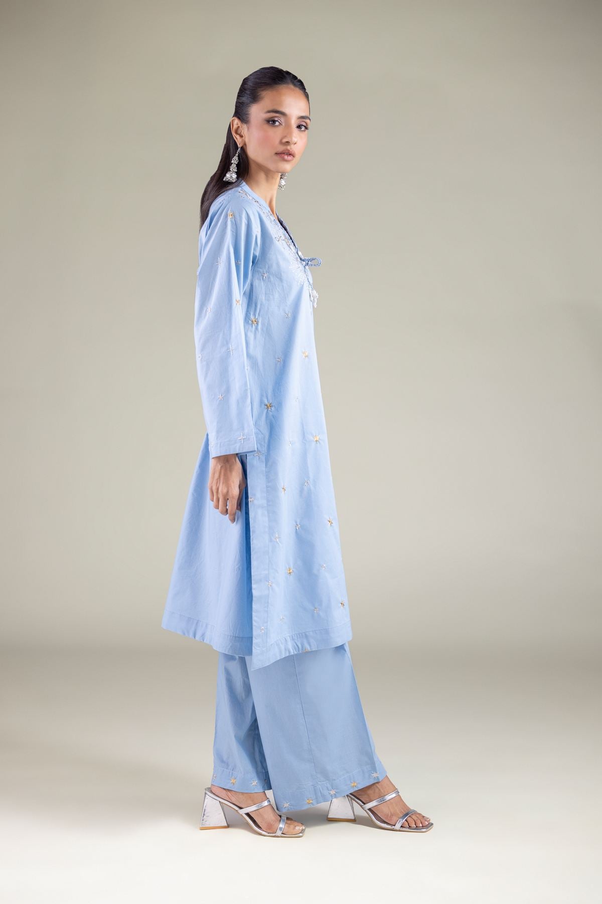 Embroidered Cambric Pants - 1-26-127-A-E-VG