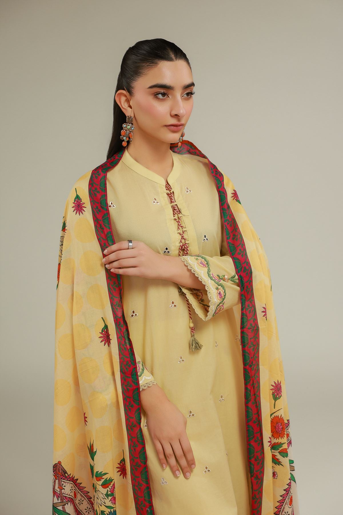 Embroidered Lawn Dupatta - 1-26-102-A-F-VG