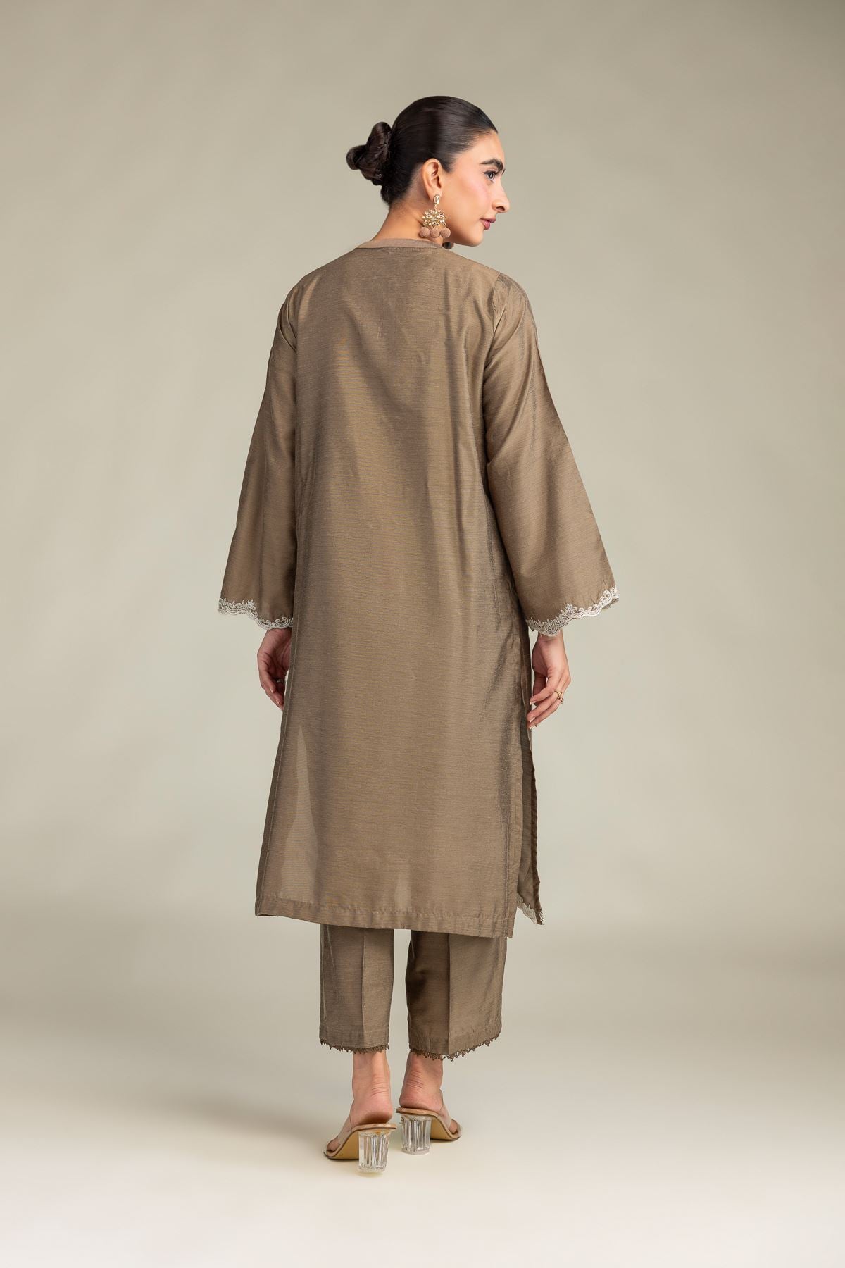 Printed Raw Silk Raw Silk Kurta - 1-26-244-A-D1-VG
