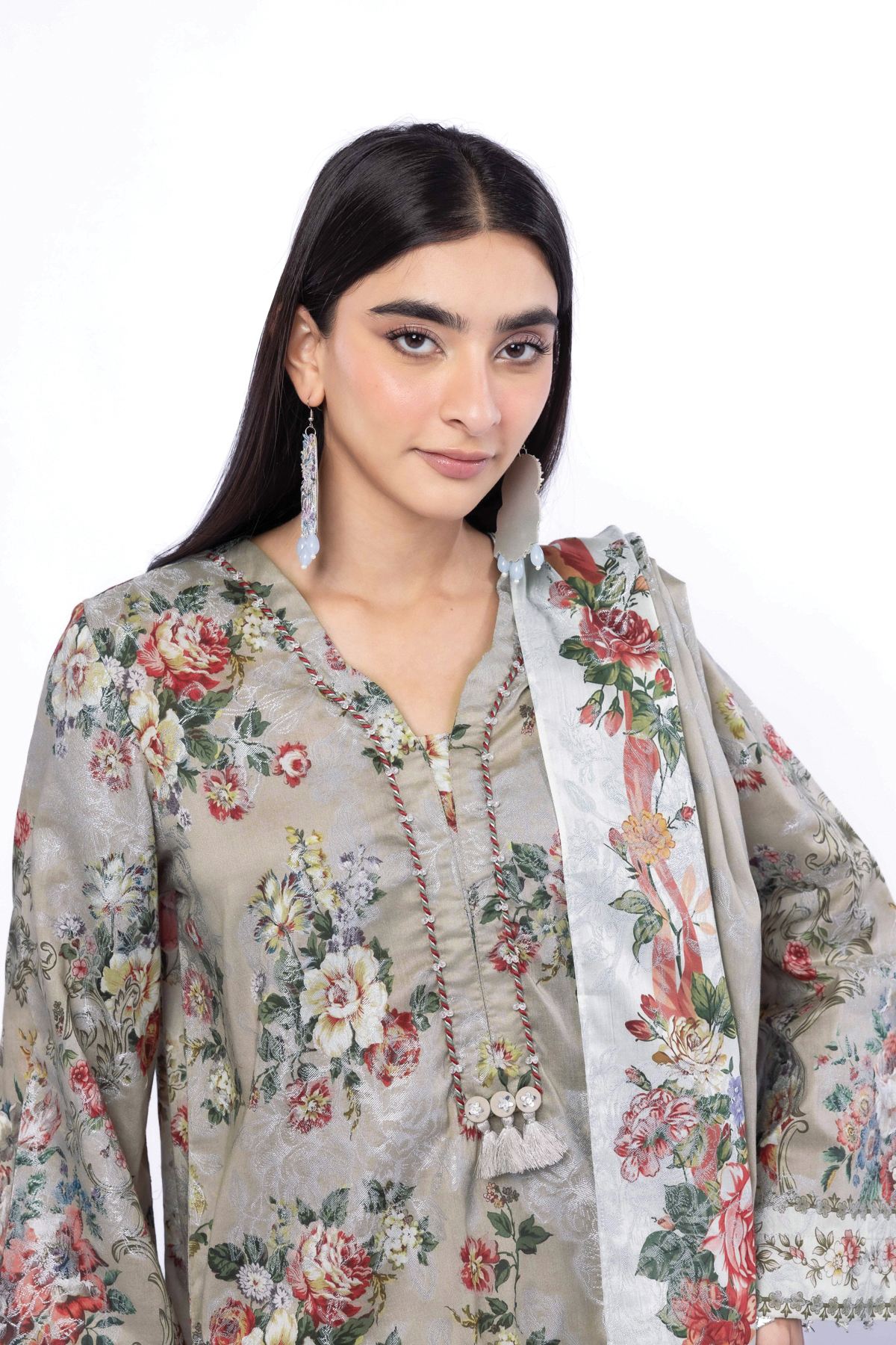 Printed Jacquard Tailored 3 Piece - T-A33-26-104FD1-VG