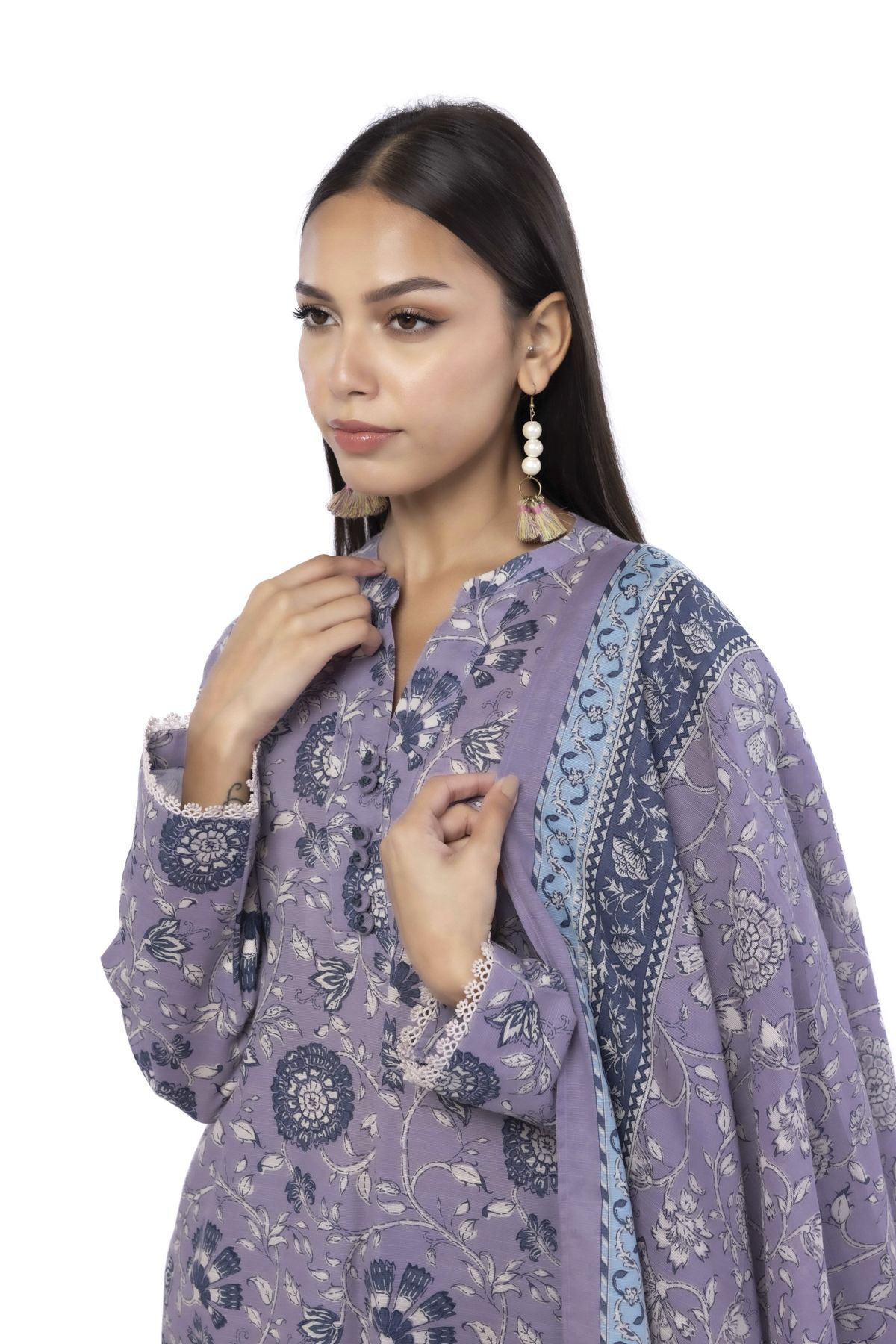 Printed Khaddar Fabrics 3 Piece - MT23A-VG