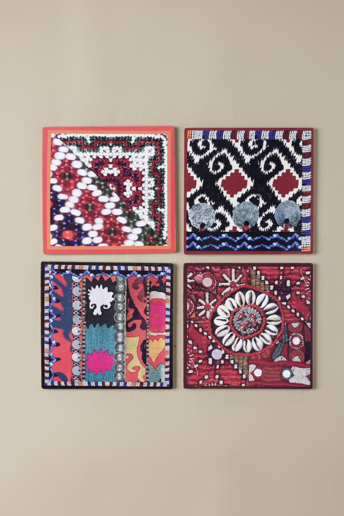 Printed Hard Cork Pack of 4 4in Coaster - 2-26-308-A-G1-VG