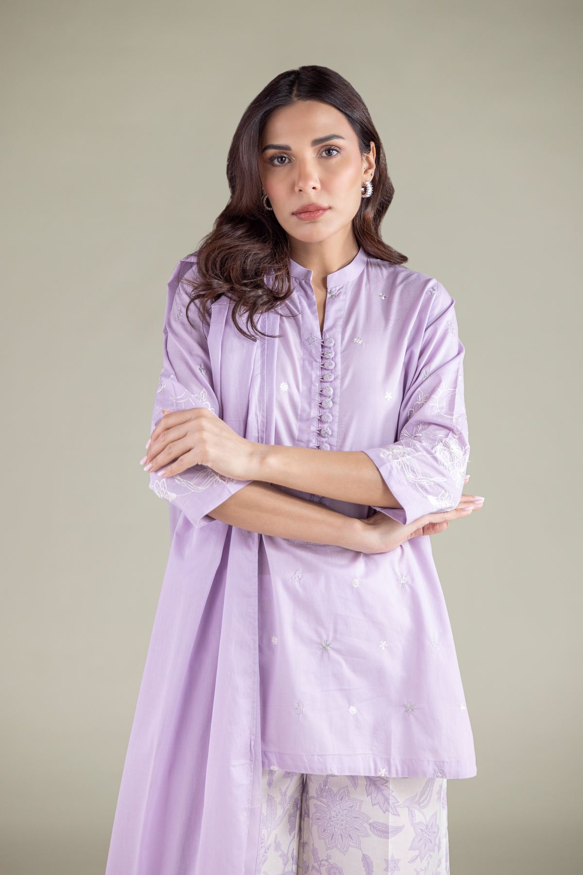Embroidered Lawn Dupatta - 1-26-127-A-B-VG