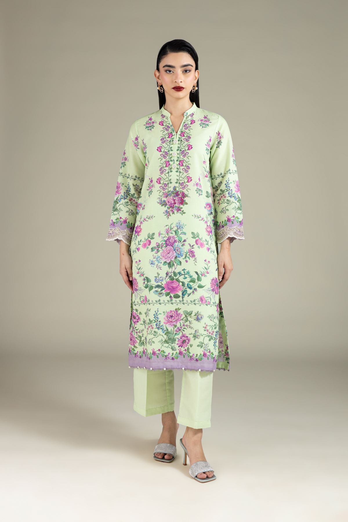 Embroidered Mesuri Kurta - 25-10-12E11-02TA-VG