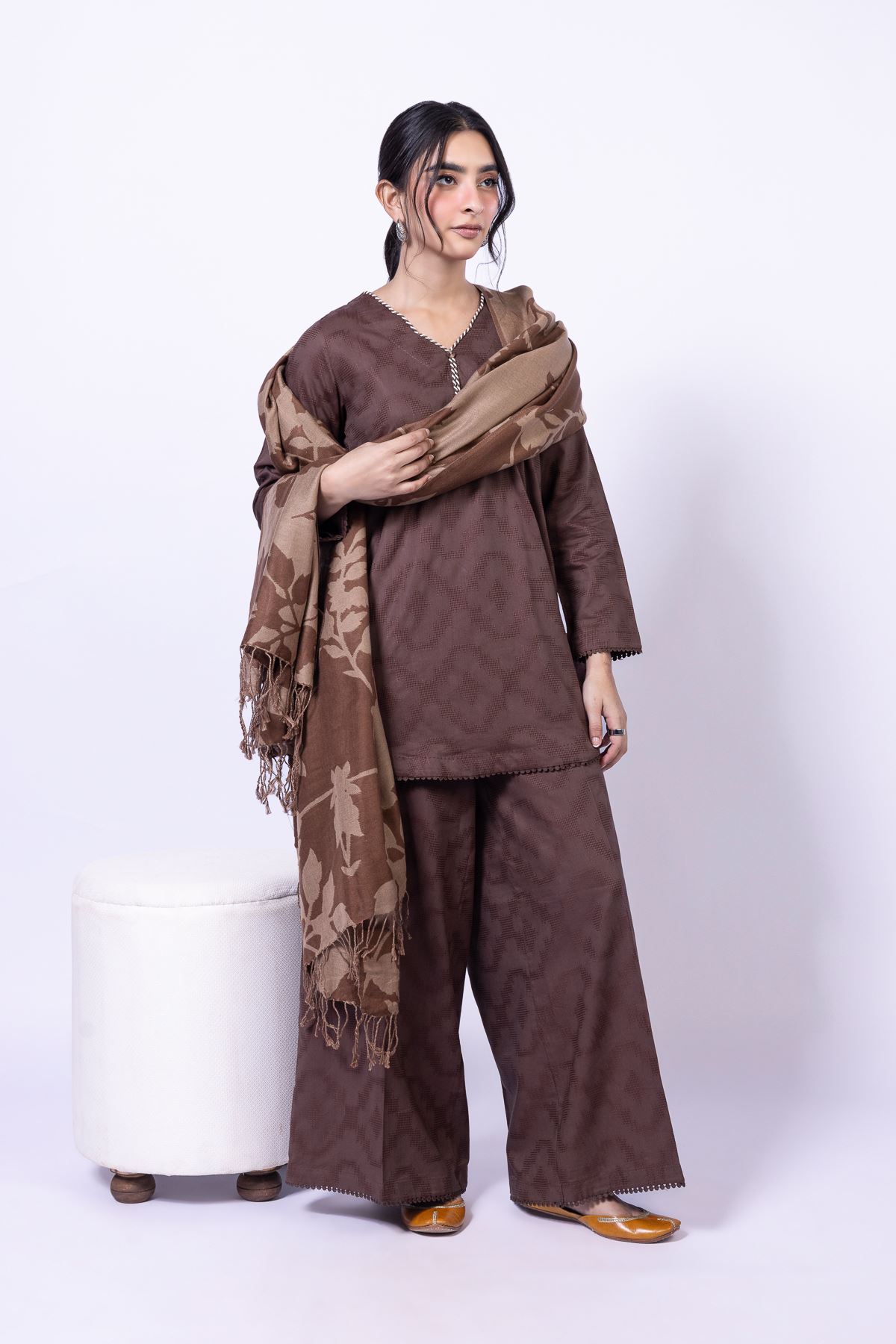 Dyed Jacquard Pants - 25-09-11E7-05TB-VG