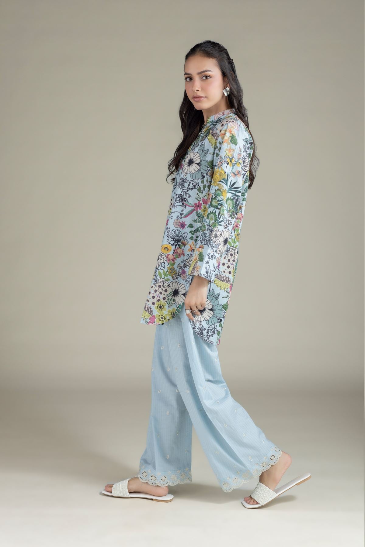 Embroidered Cotton Dobby Shalwar - 1-26-110-A-A-VG