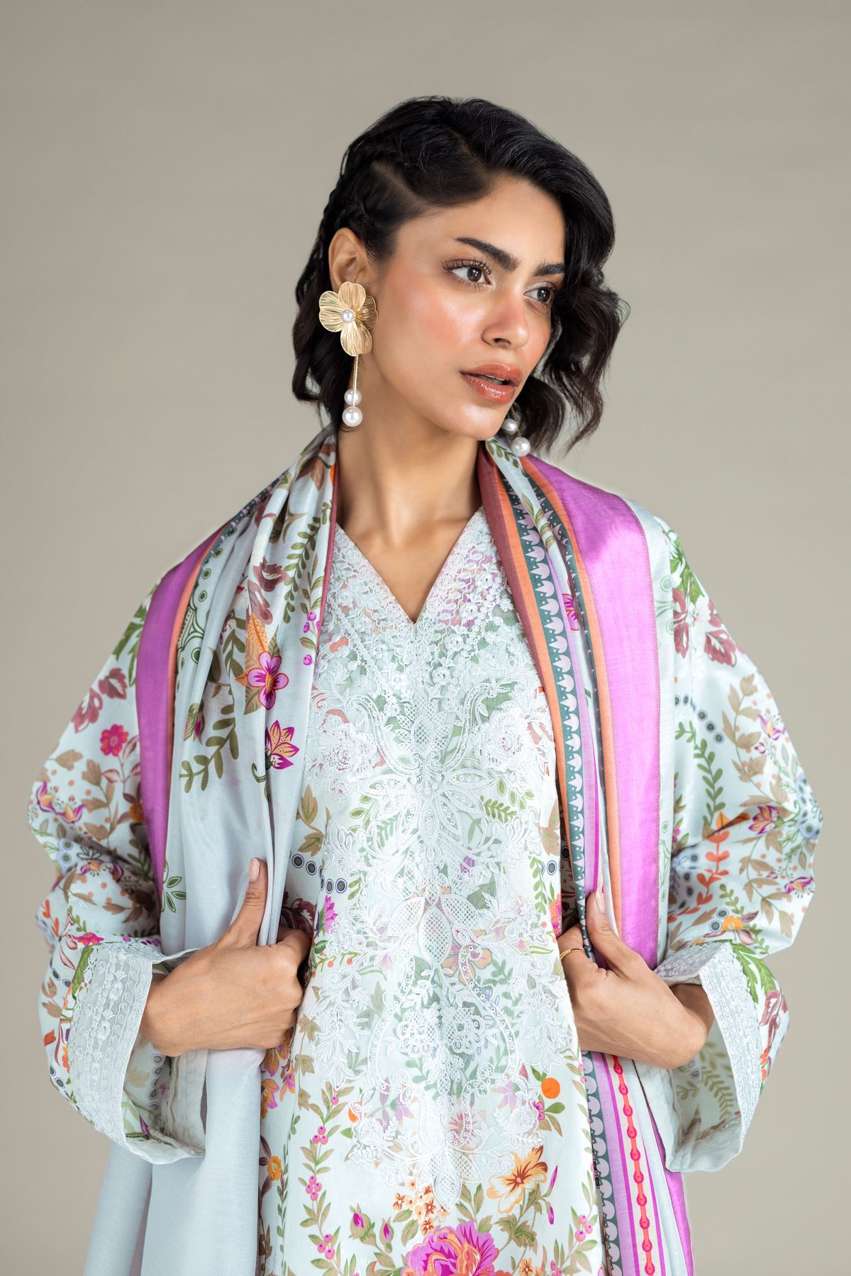 Embroidered Jacquard 3-piece Tailored Suit - T-A33-26-107FH-VG