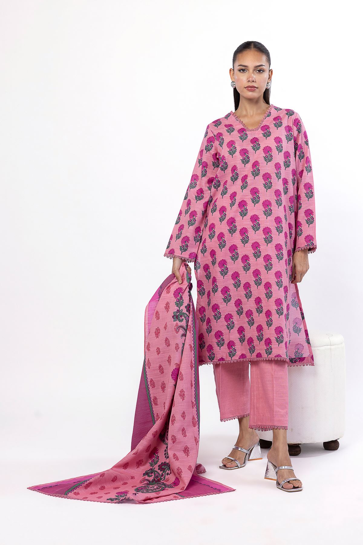 Printed Khaddar Fabrics 3 Piece - A112-26-102EB2-VG