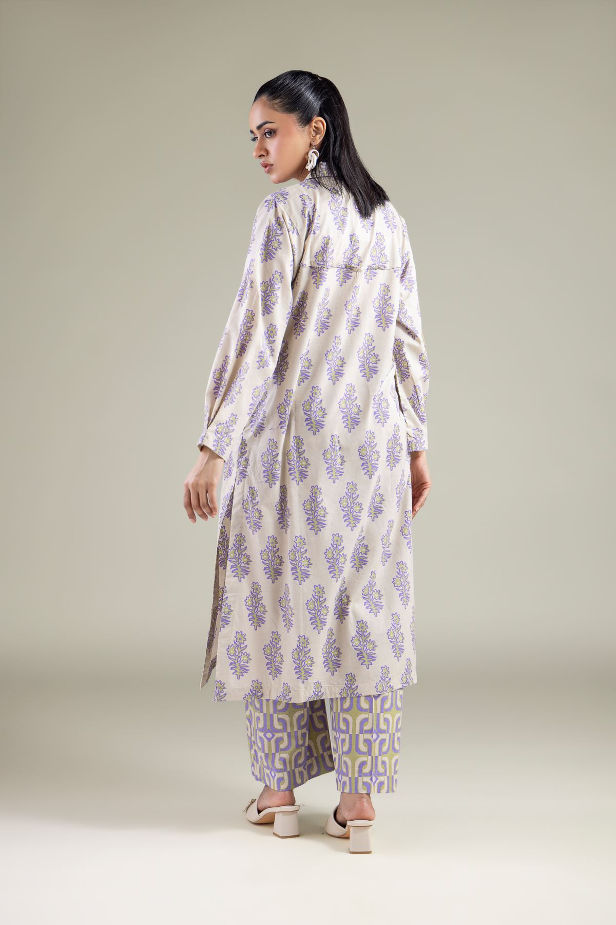 Printed Cambric Floral Cambric Top - 1-26-147-A-C-VG