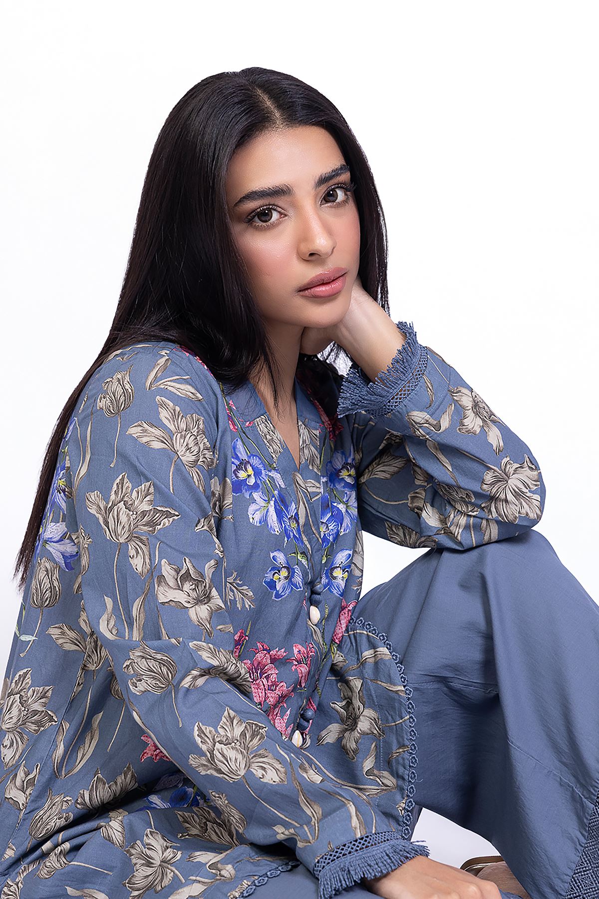 Printed Cotton Viscose Kurta - 25-09-11E3-07TA-VG