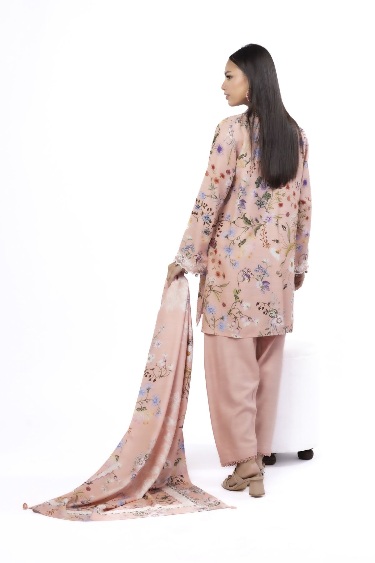 Embroidered Blended Khaddar Fabrics 3 Piece - KRN13A-VG