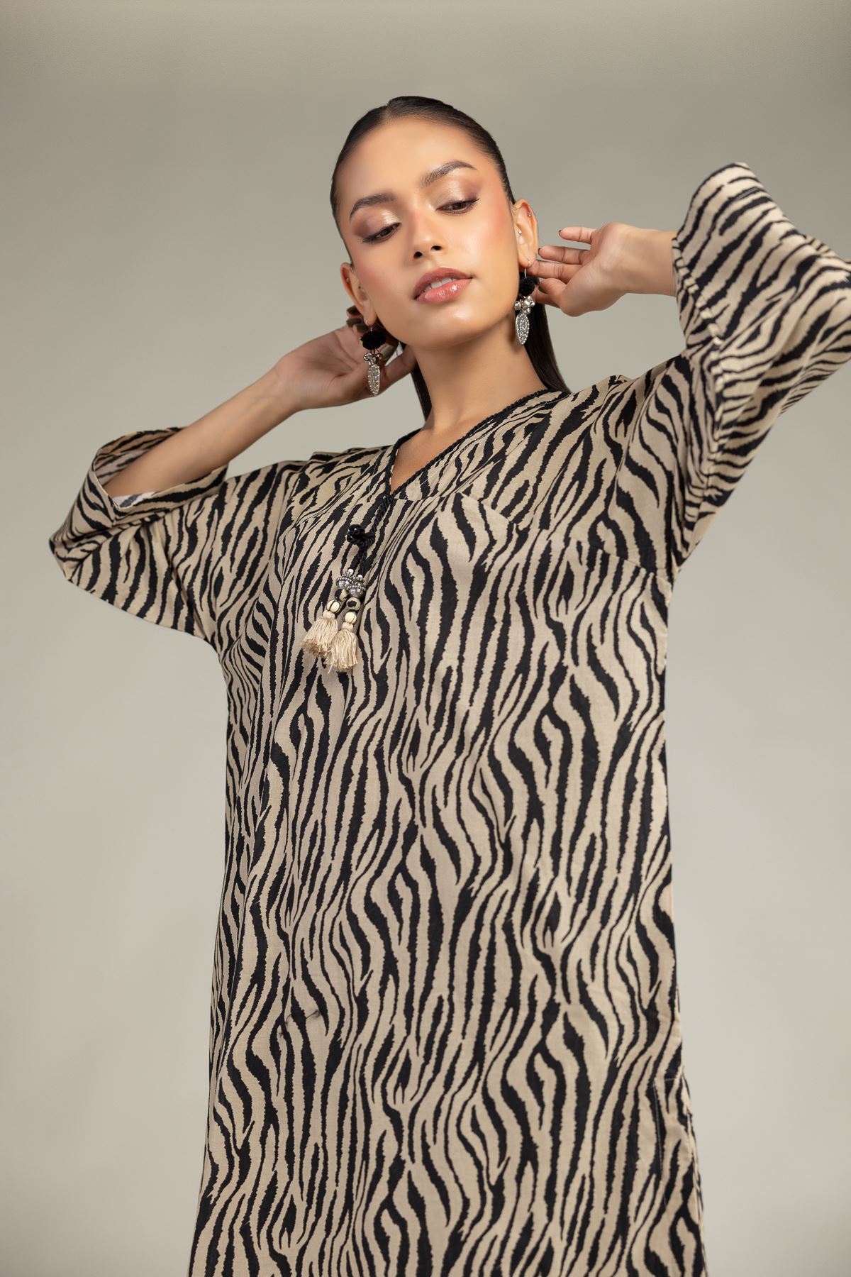 Printed Cambric Printed Cambric Kurta - T-A22-26-204FG1-VG