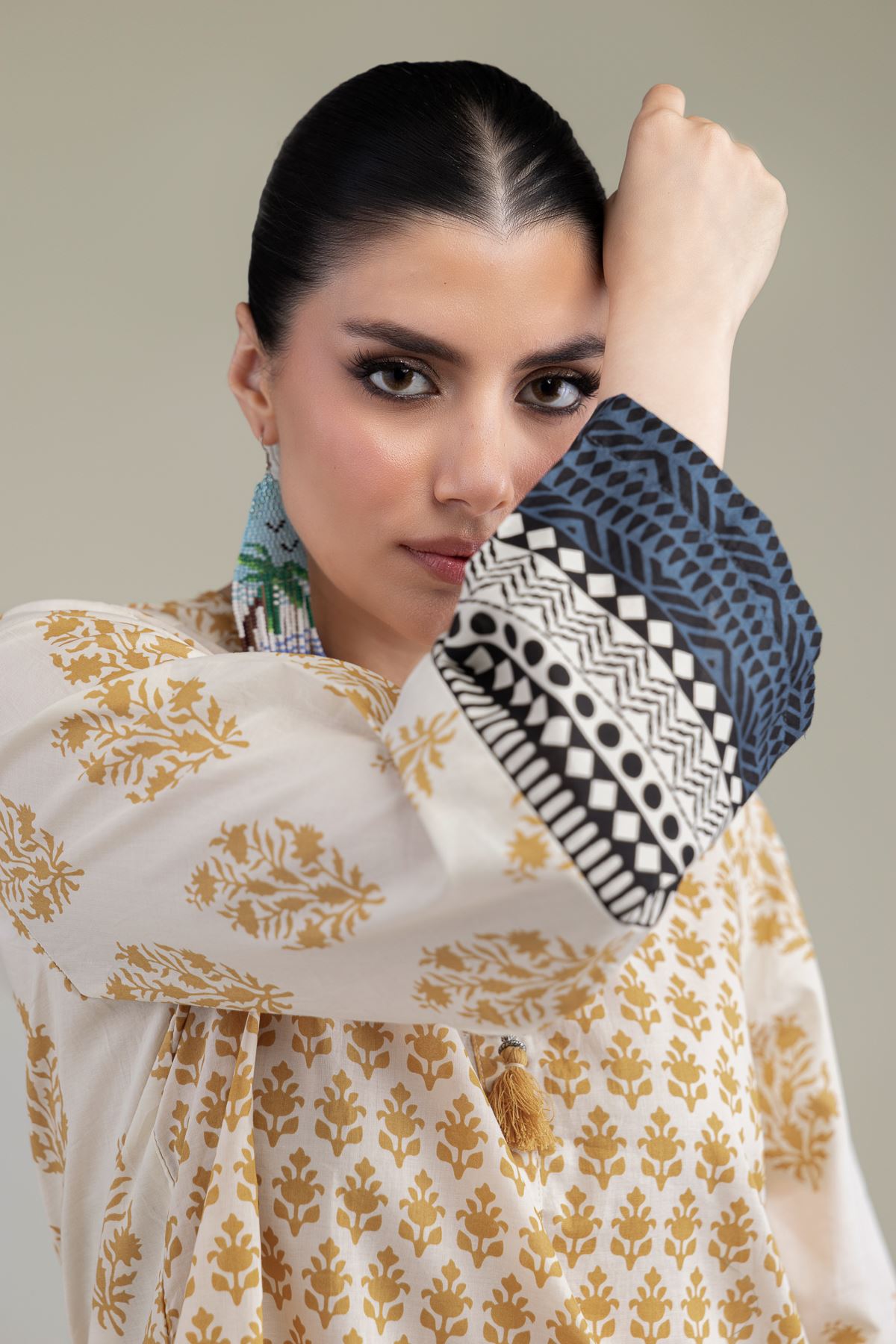 Printed Cambric Short Cambric Kurta - 2-26-204-A-A1-VG