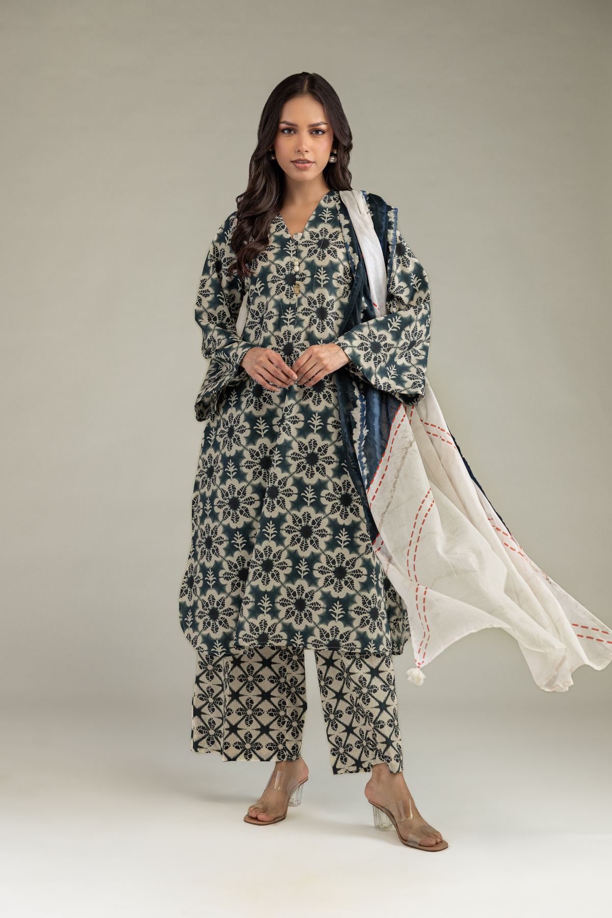Printed Voile Voile Printed Dupatta - 1-26-102-A-F-VG