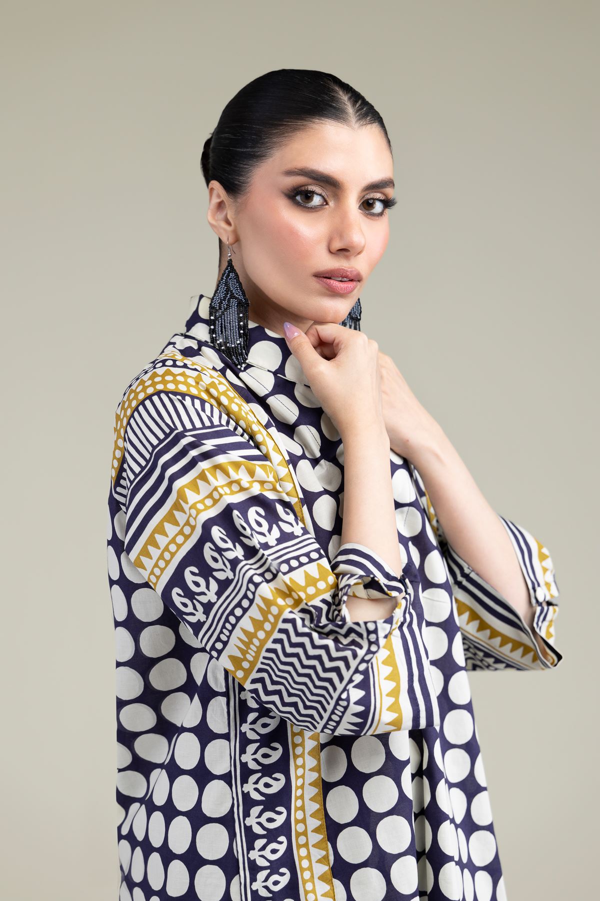 Printed Cambric Short Cambric Kurta - T-A11-26-105FC1-VG