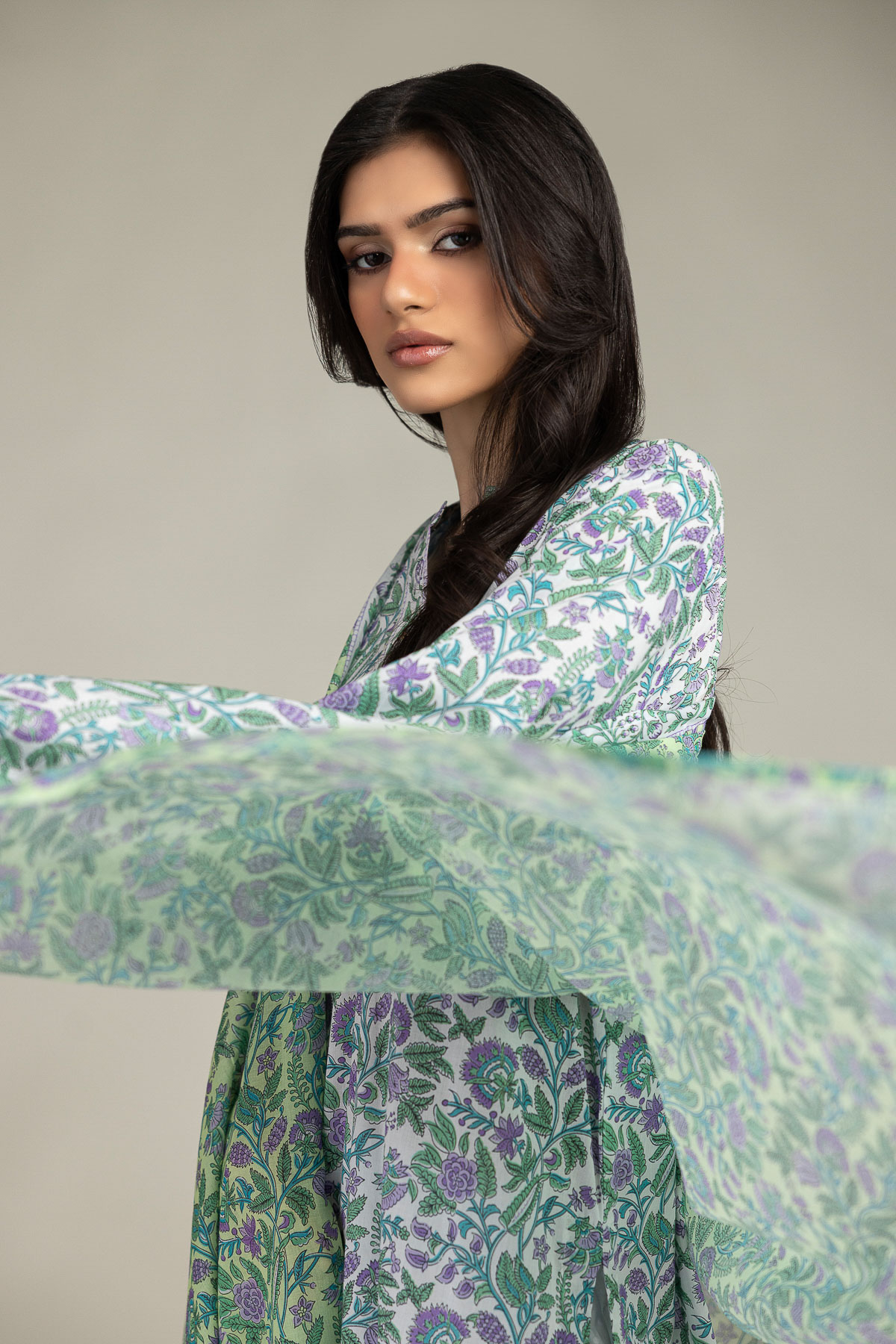 Printed Lawn Fabrics 3 Piece - 2-26-308-A-G1-VG