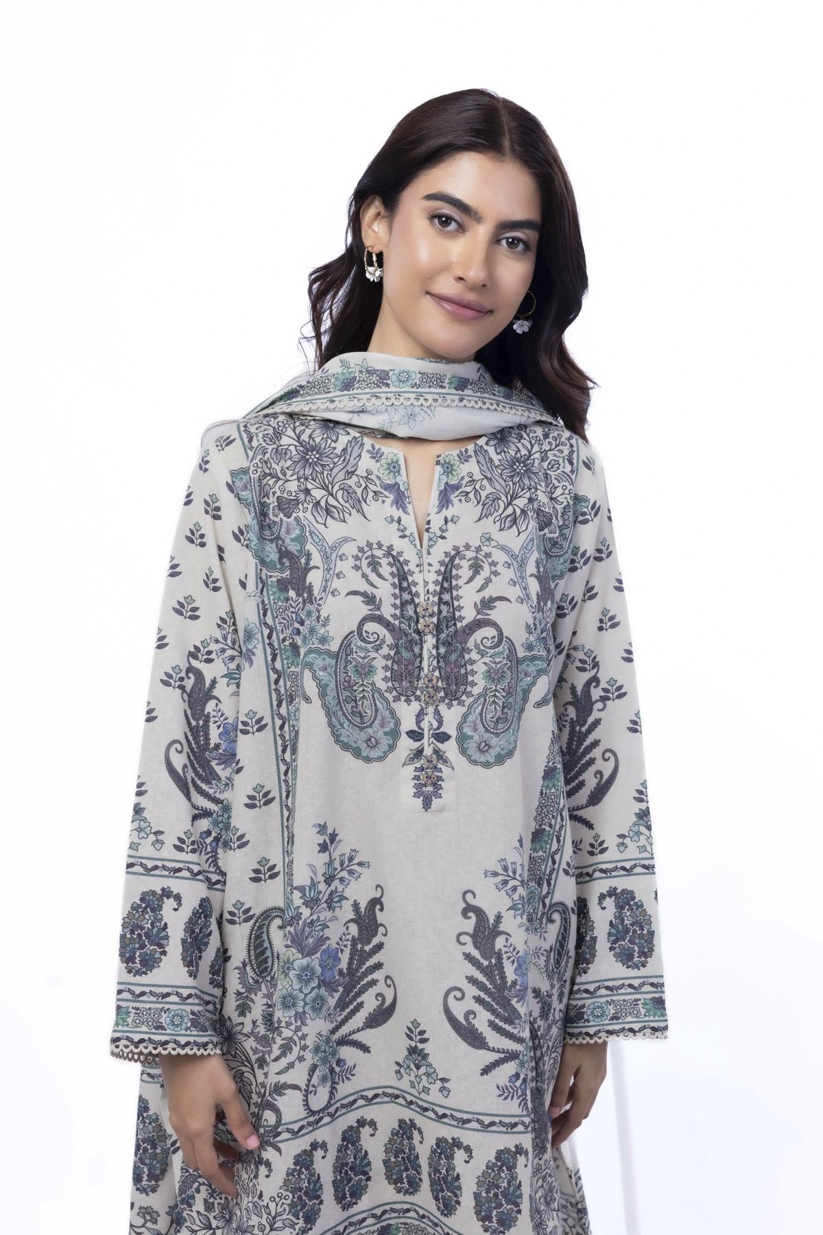 Printed Karandi Tailored 3 Piece - 1-26-101-A-C-VG