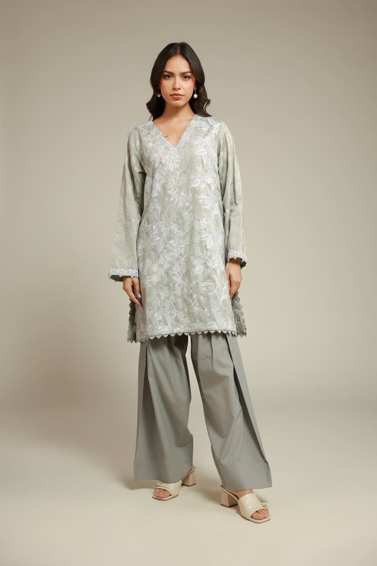 Embroidered Broshia Fabrics 2 Piece - A112-26-117EA2-VG