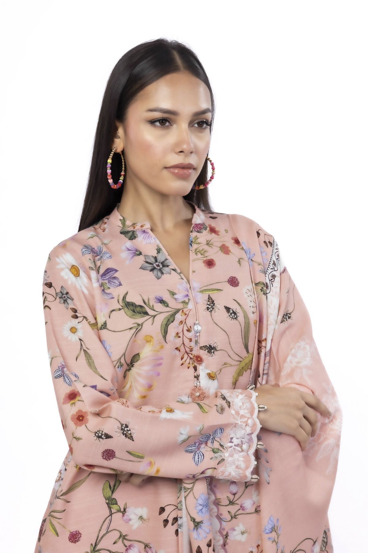 Embroidered Blended Khaddar Fabrics 3 Piece - KRN13A-VG