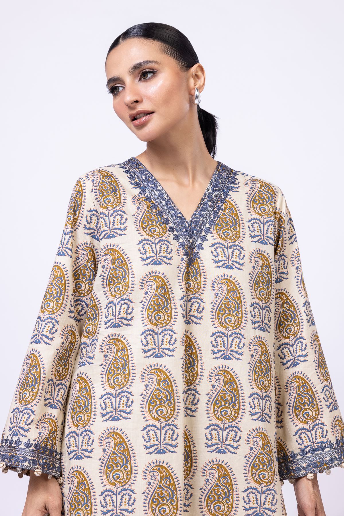 Embroidered Cambric Kurta - OTD4-EX22-08TA-VG