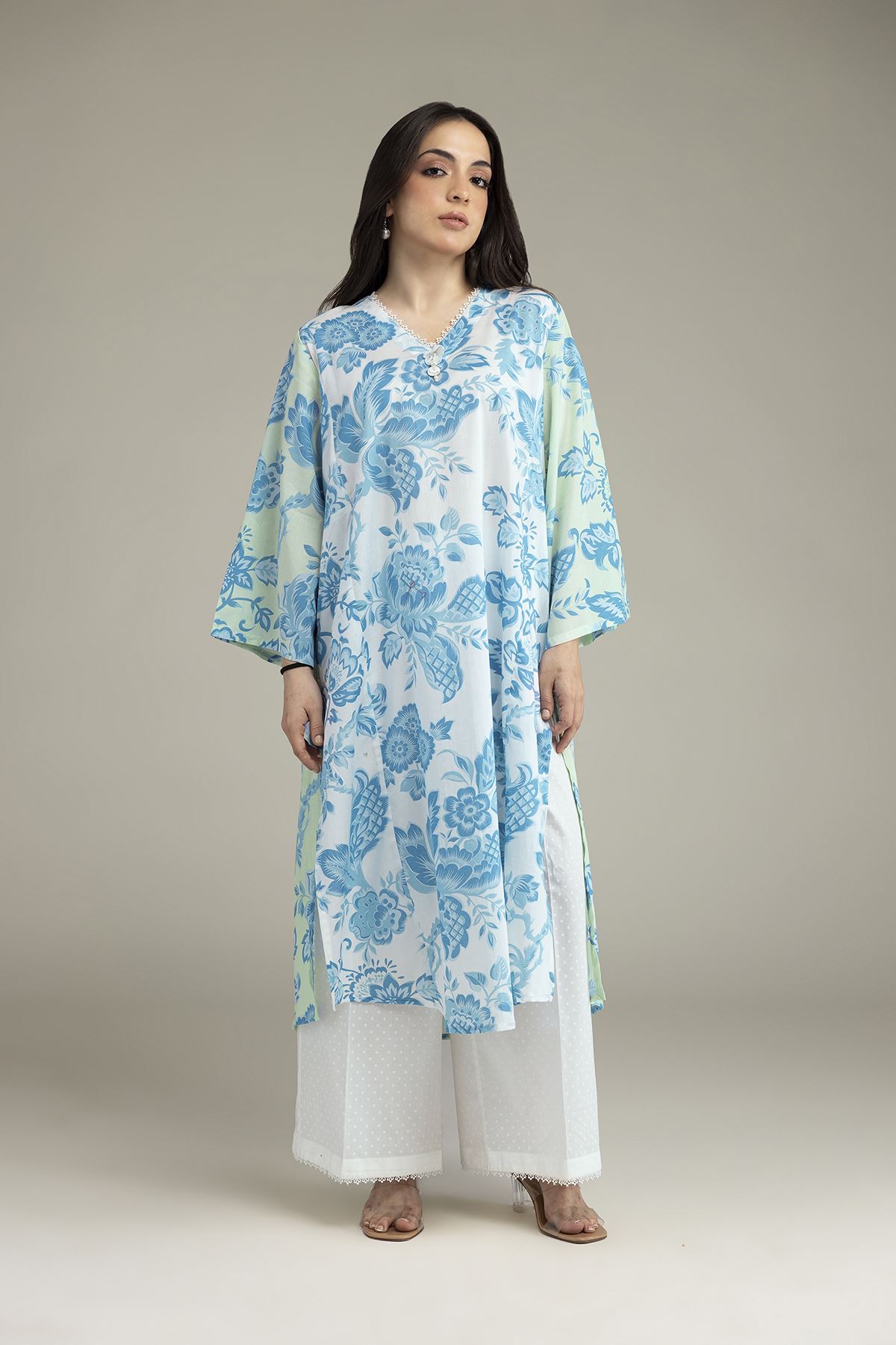 Printed Lawn Fabrics 2 Piece | Top and Bottom - A11-26-210FE1-VG