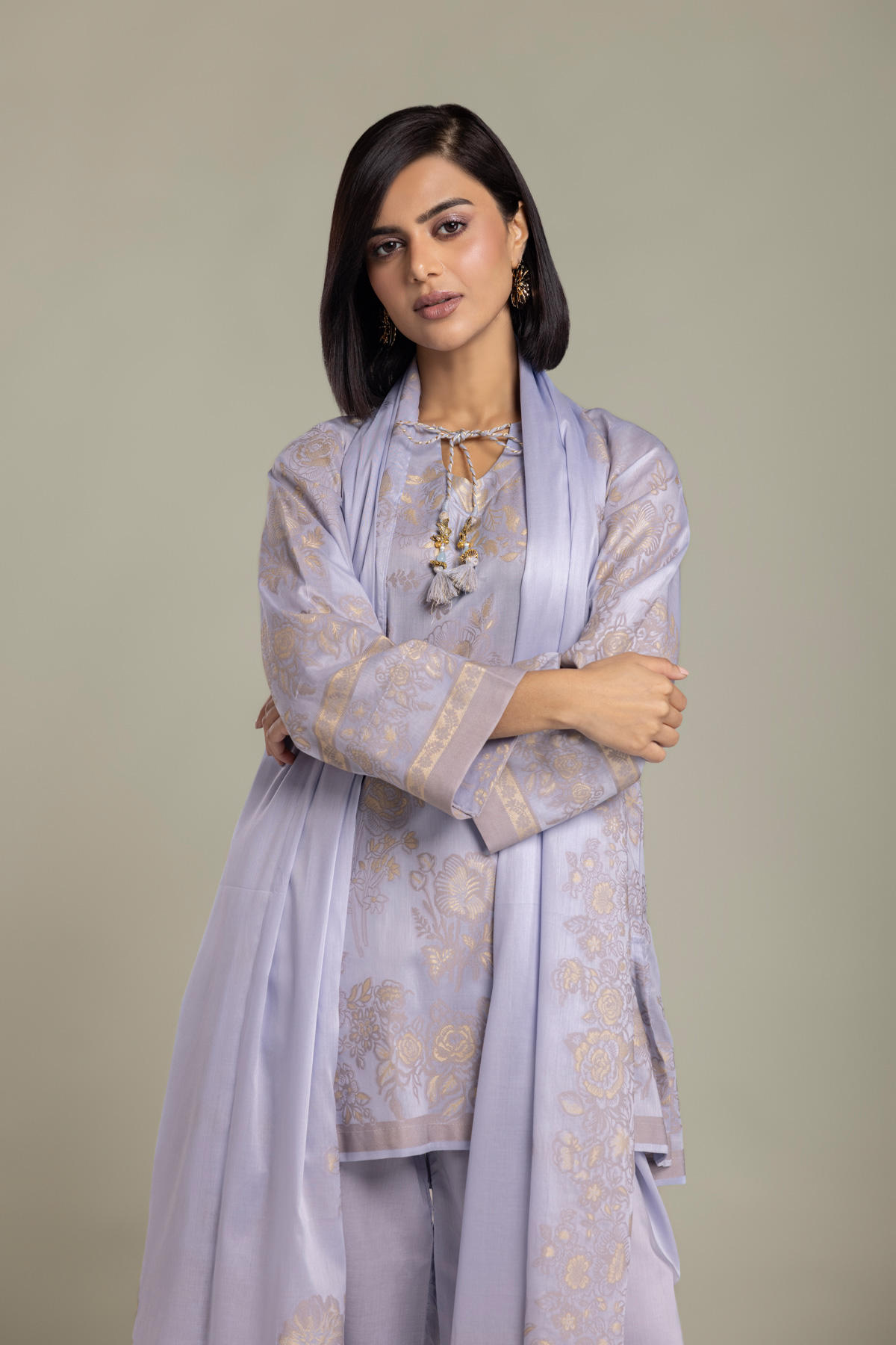 Dyed Jacquard Tailored 3-Piece Set - T-A33-26-203FH2-VG