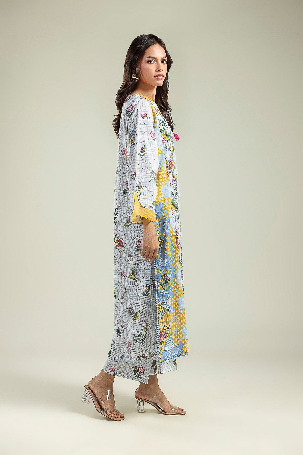 Printed Cambric Summer Floral Pants - 26-01-2E1-08TA-VG