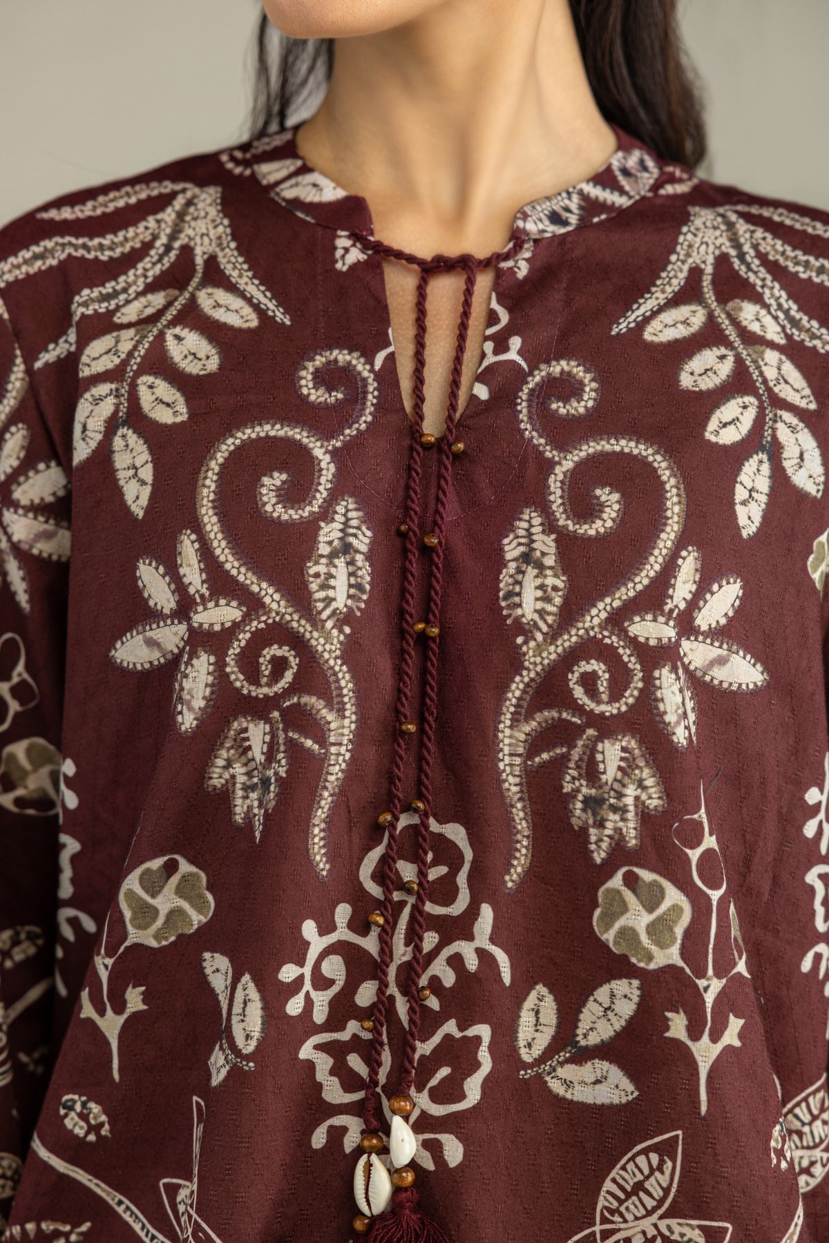 Printed Cotton Dobby Floral Cotton Kurta - 1-26-250-B-H1-VG