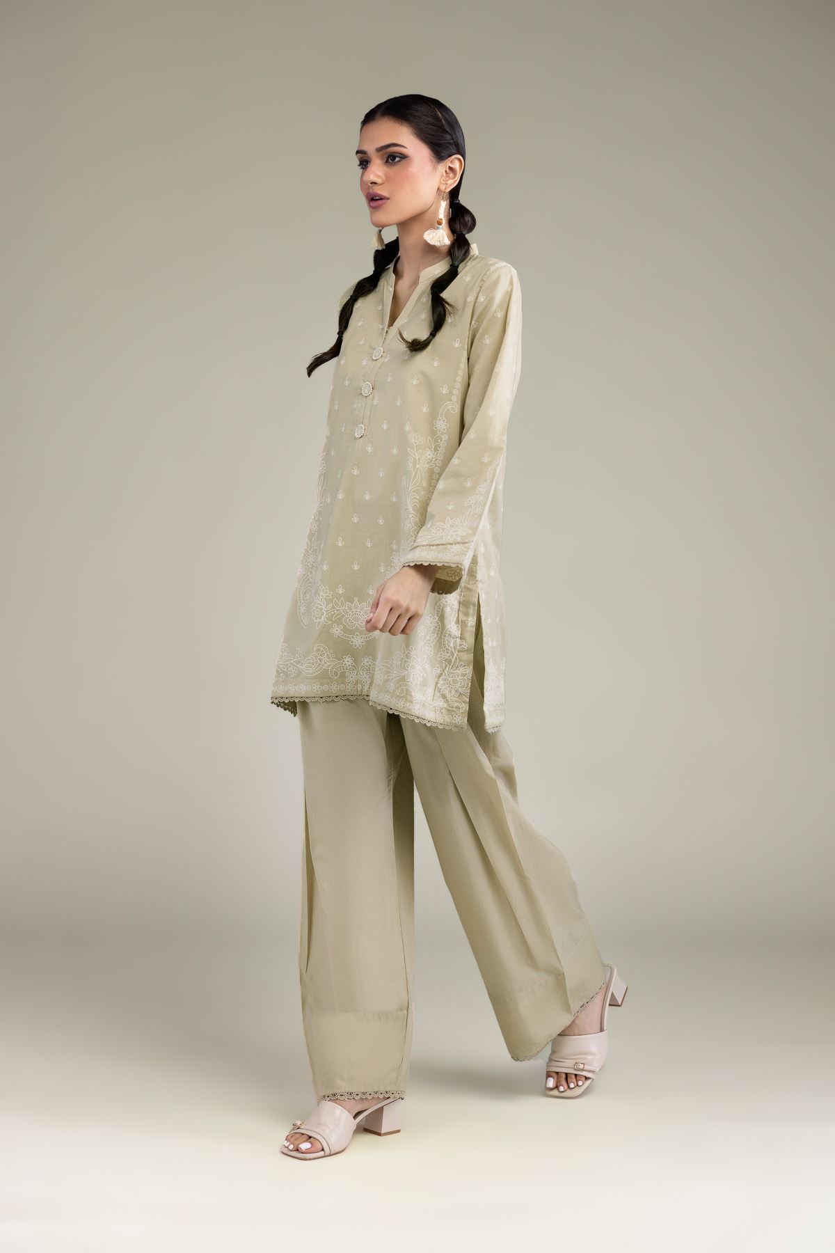 Dyed Cambric Solid Beige Shalwar - 1-26-231-A-D1-VG
