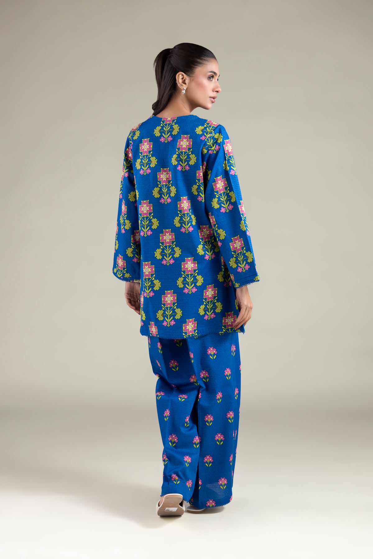 Printed Cotton Dobby Kurta - 1-26-143-A-F-VG