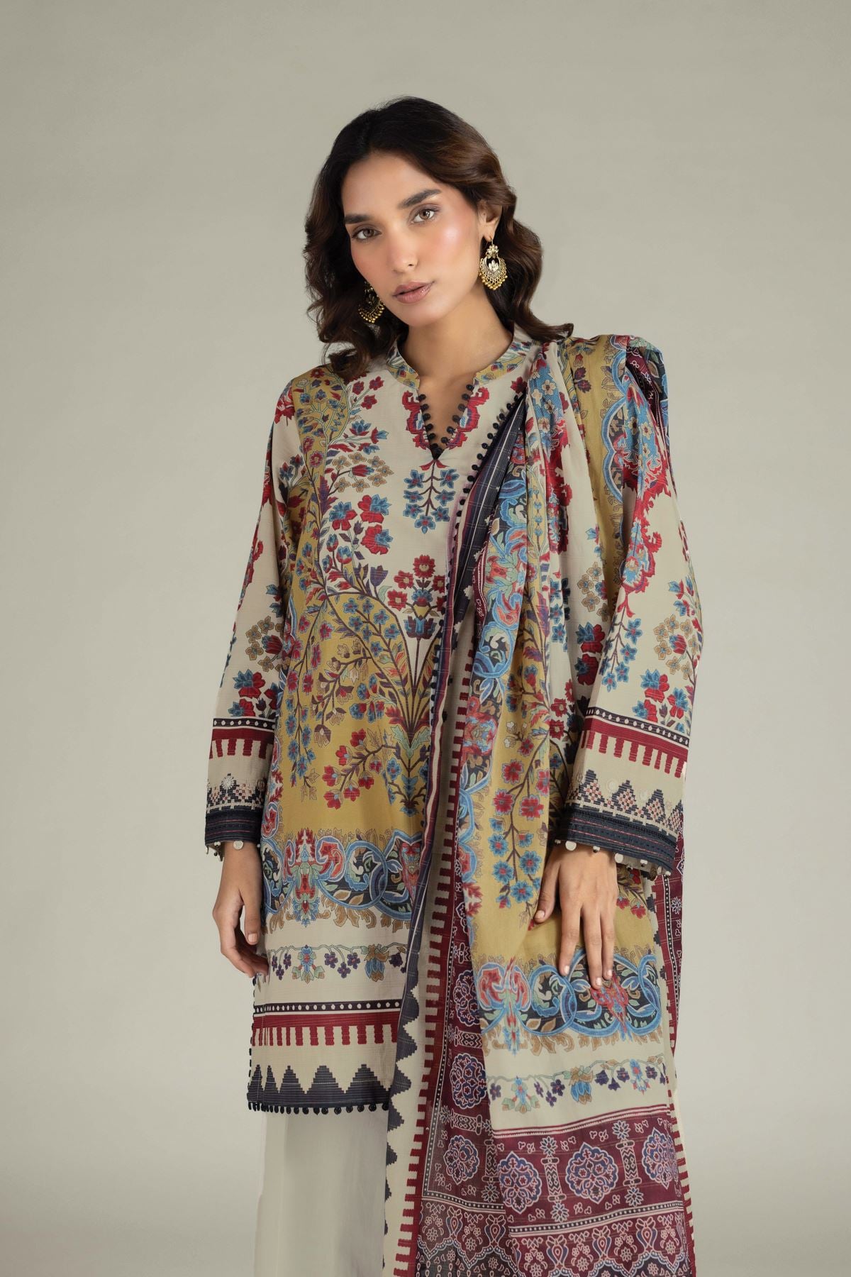 Printed Messuri Tailored 3 Piece - T-A22-26-107FA-VG