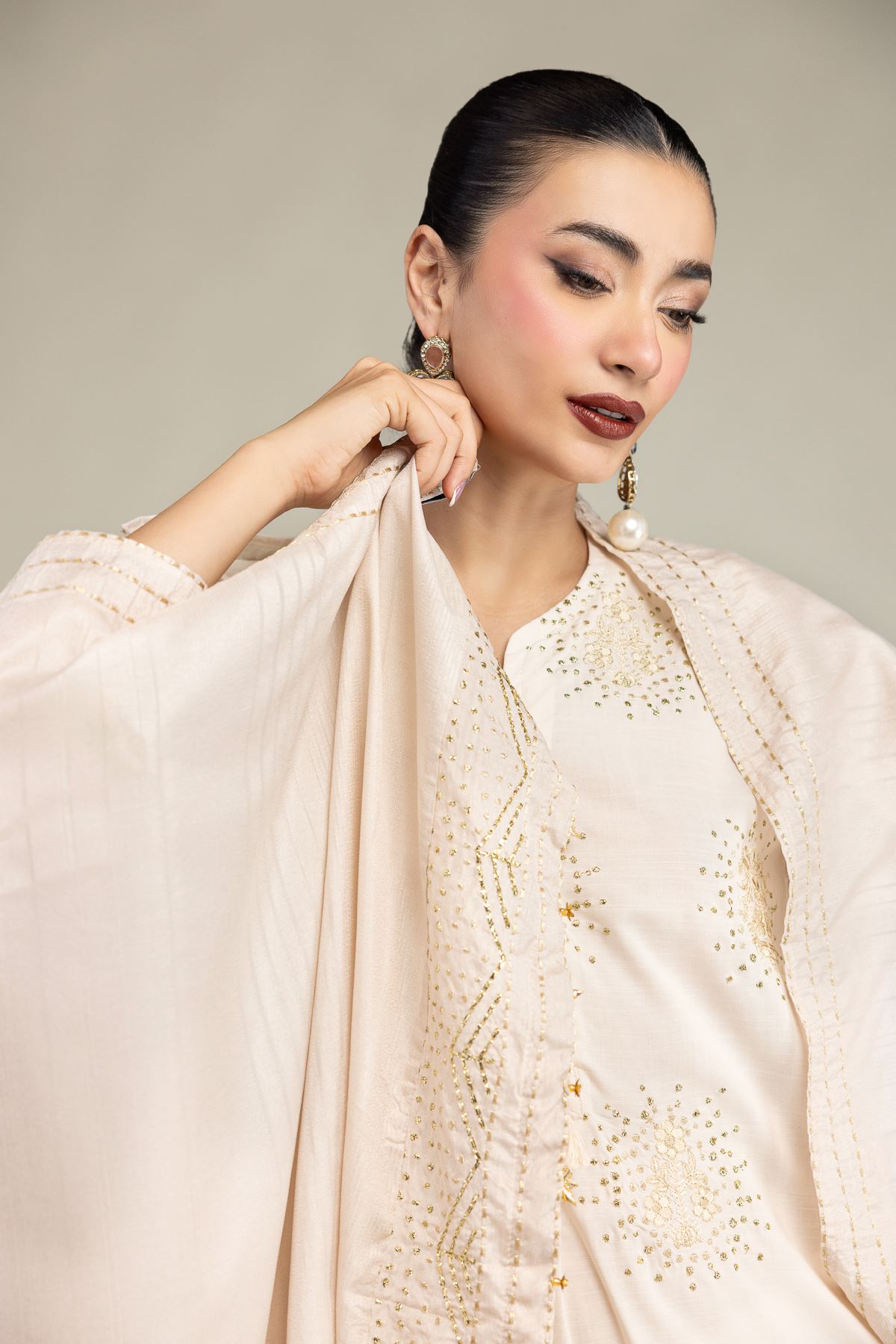 Embroidered Polyester Silk Silk Gota Dupatta - 2-26-212-A-F1-VG