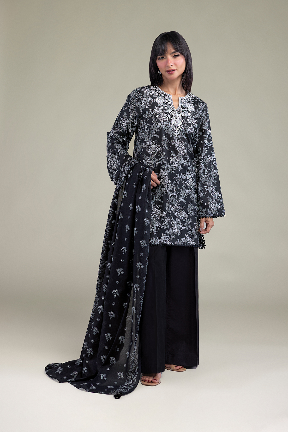 Embroidered Lawn Lawn 3-Piece Tailored - 1-26-102-A-F-VG