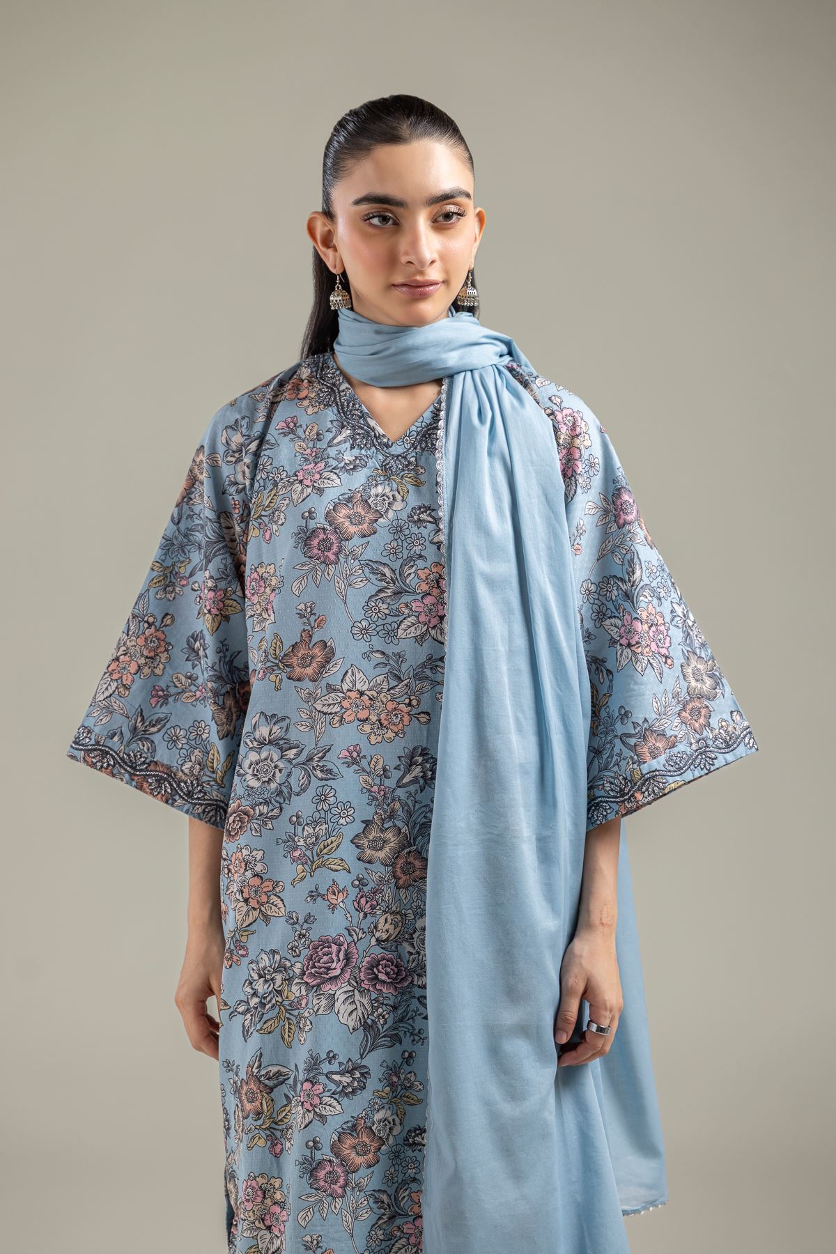 Embroidered Lawn Solid Lawn Dupatta - 1-26-121-C-C-VG