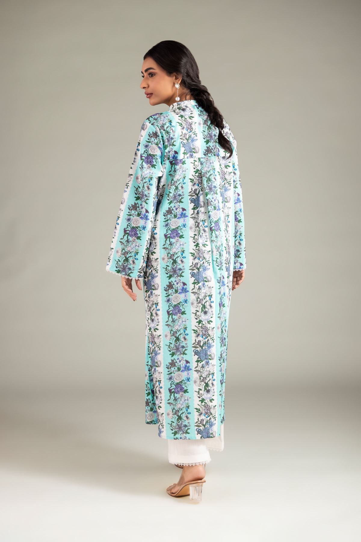 Embroidered Textured Cotton Kurta - 1-26-113-A-G-VG