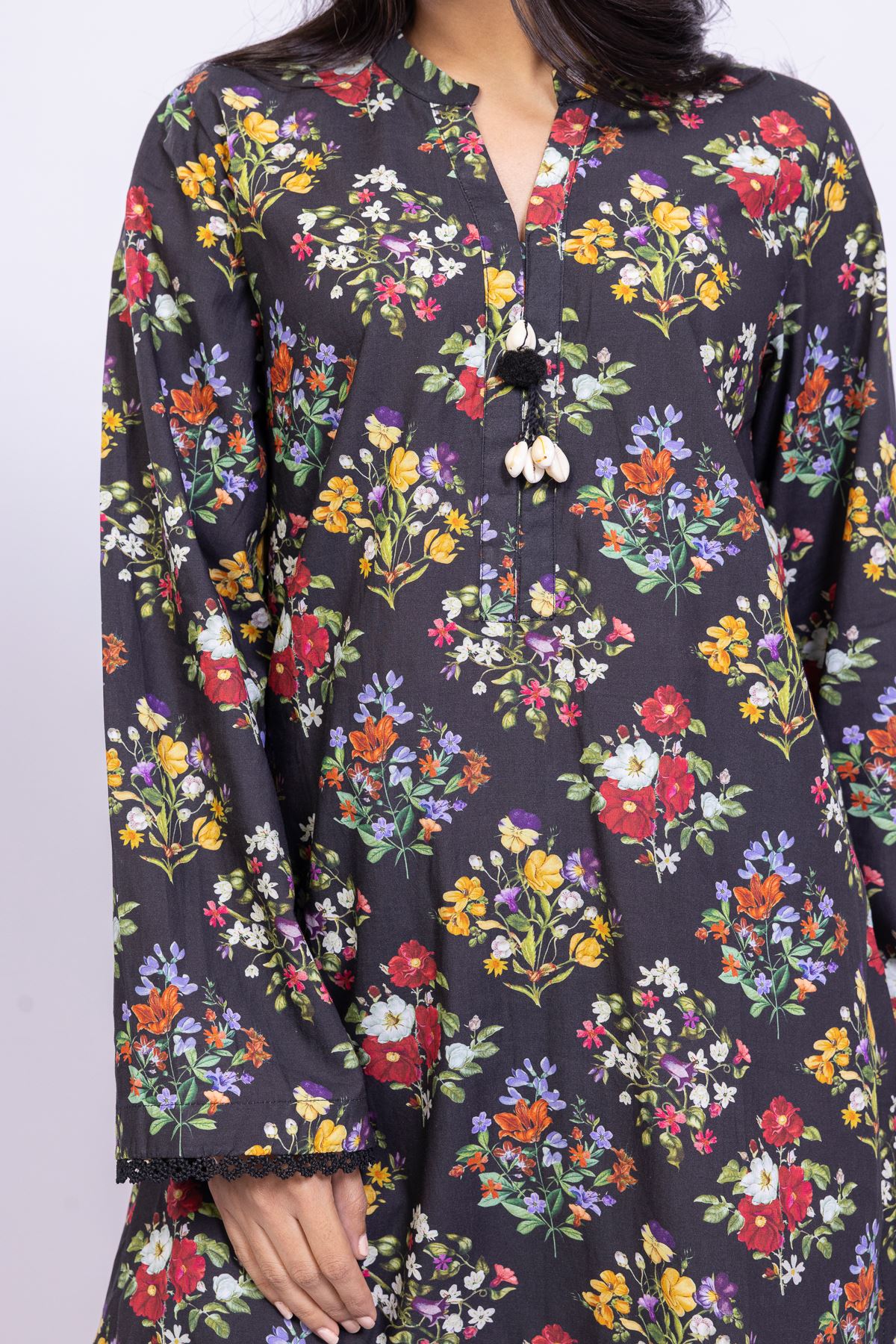 Printed Cotton Viscose Kurta - 25-09-11E3-07TA-VG