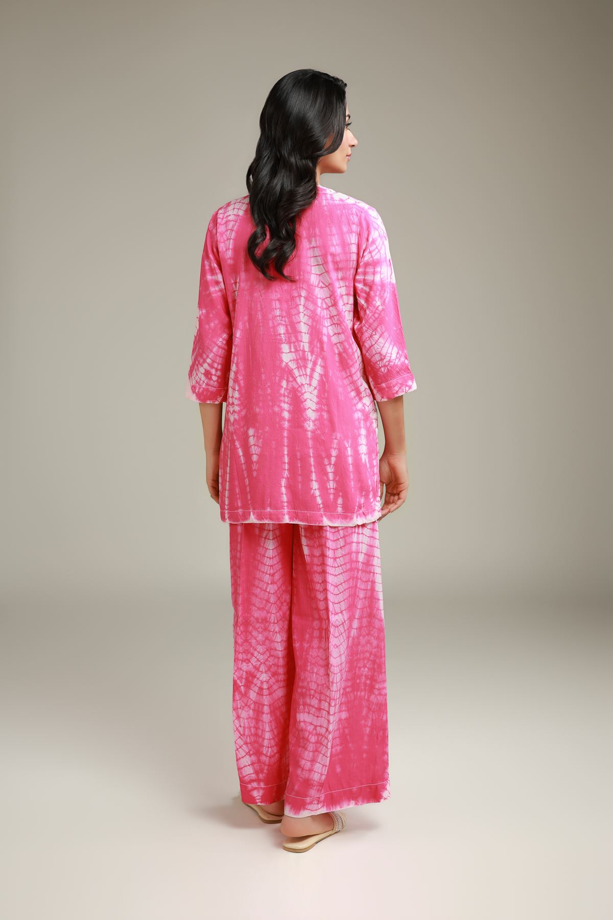 Printed Raw Silk Printed Co-ord Set - 26-02-1E13-02TA-VG