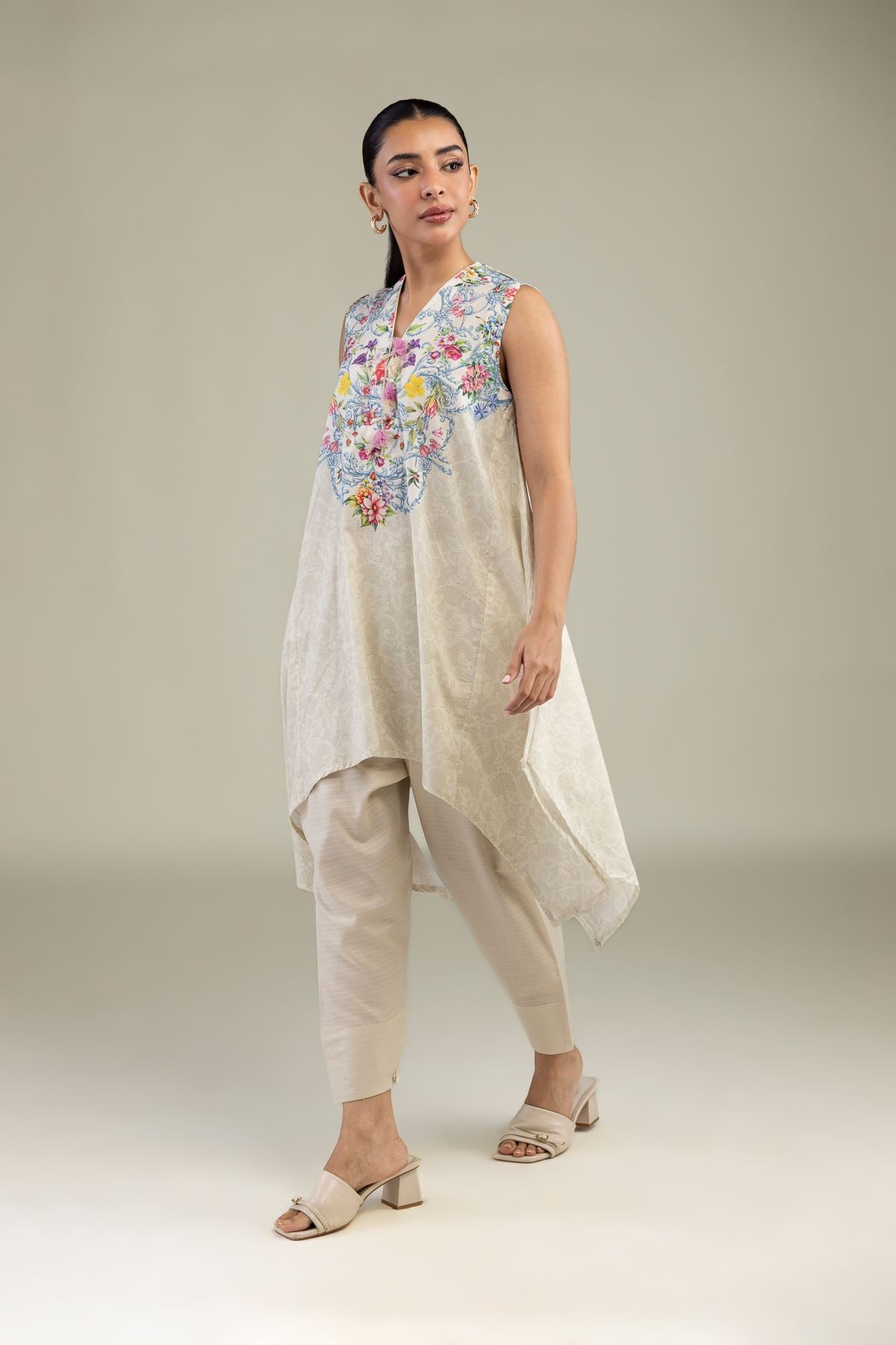 Printed Cotton Dobby Cotton Solid Shalwar - 1-26-250-B-H1-VG
