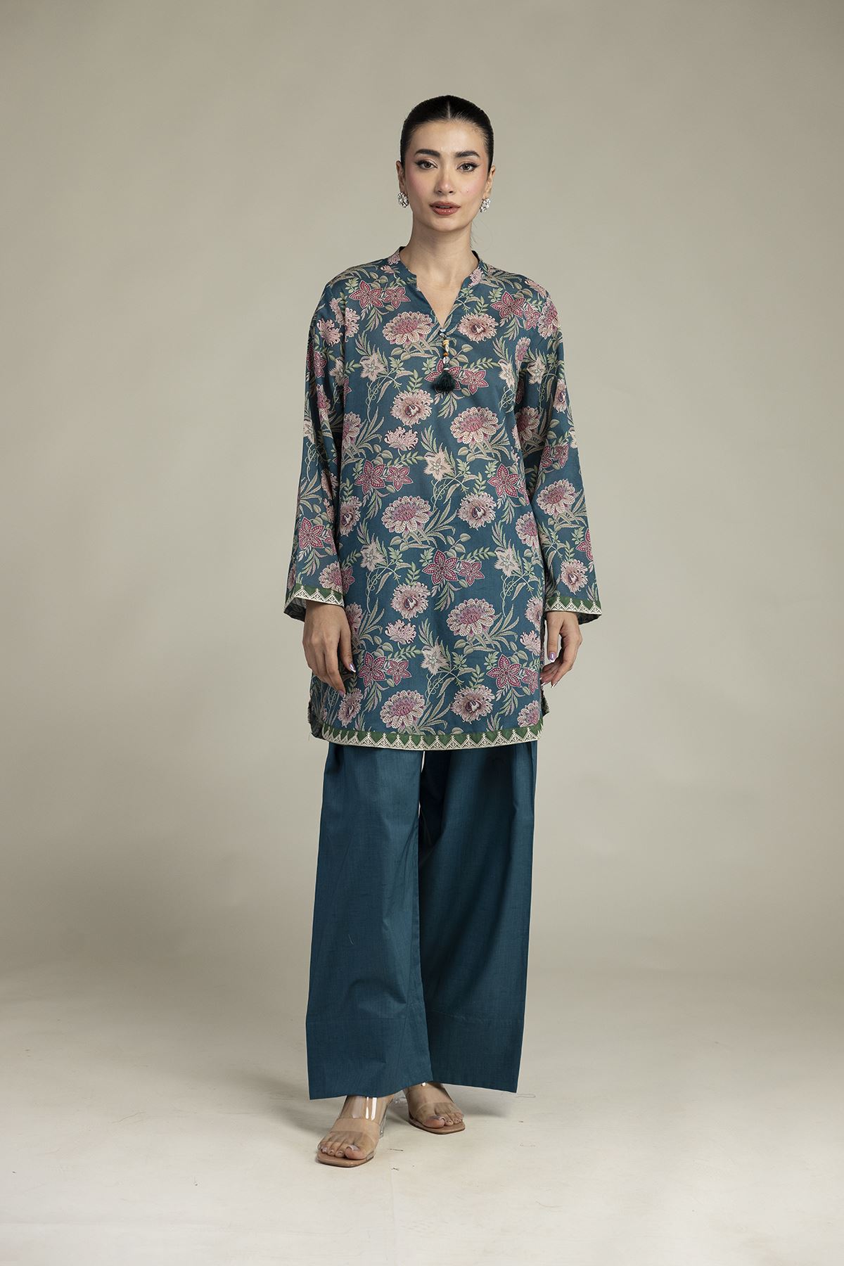 Embroidered Cambric Tailored 2-Piece Set - 1-26-102-A-F-VG