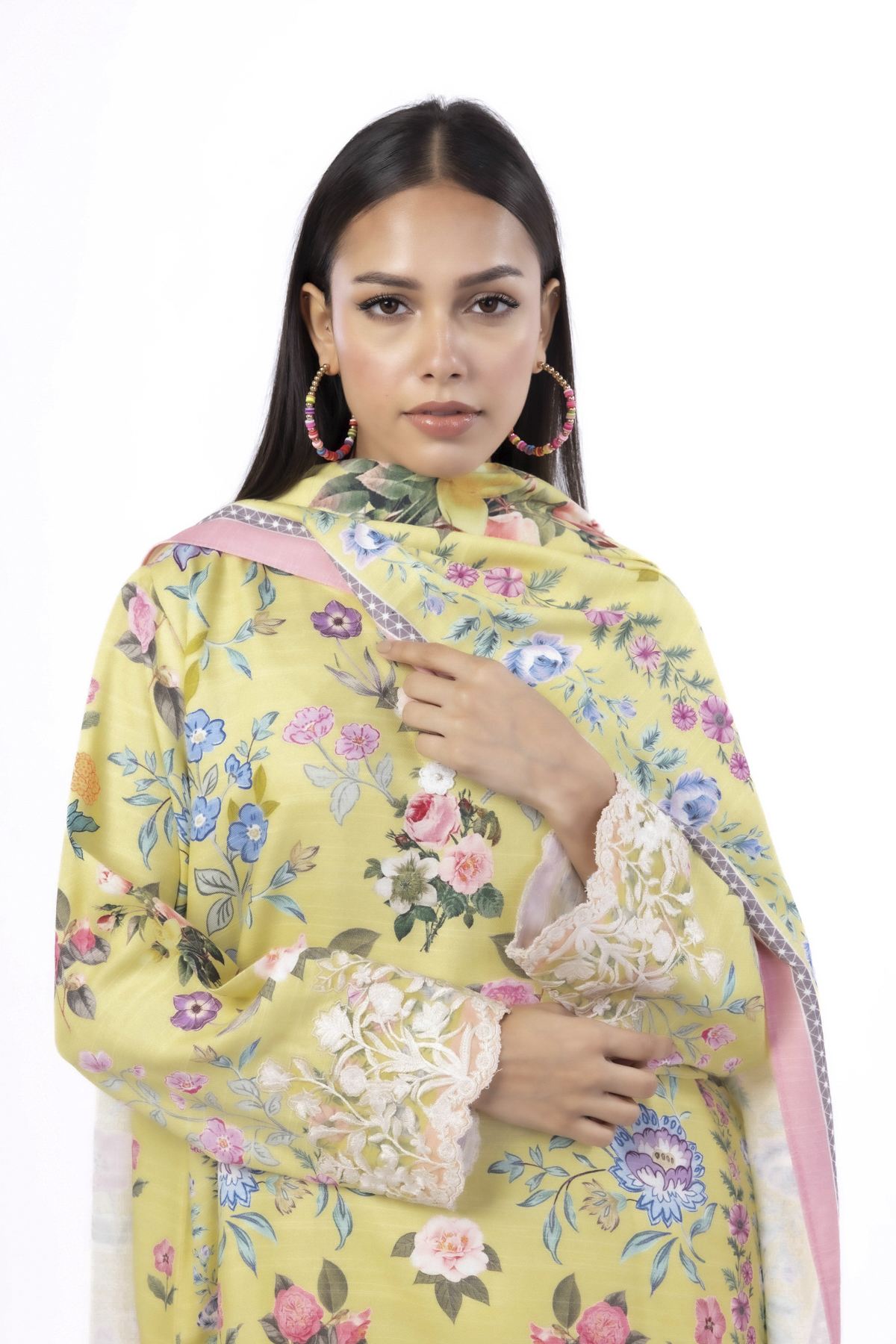 Embroidered Blended Khaddar Fabrics 3 Piece - LK08A-VG