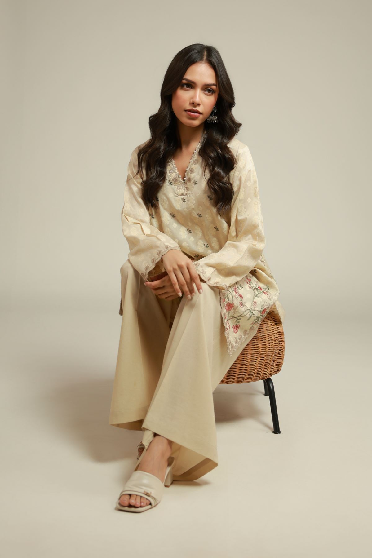 Embroidered Broshia Embroidered Tailored 2-Piece - T-A113-26-111EH1-VG