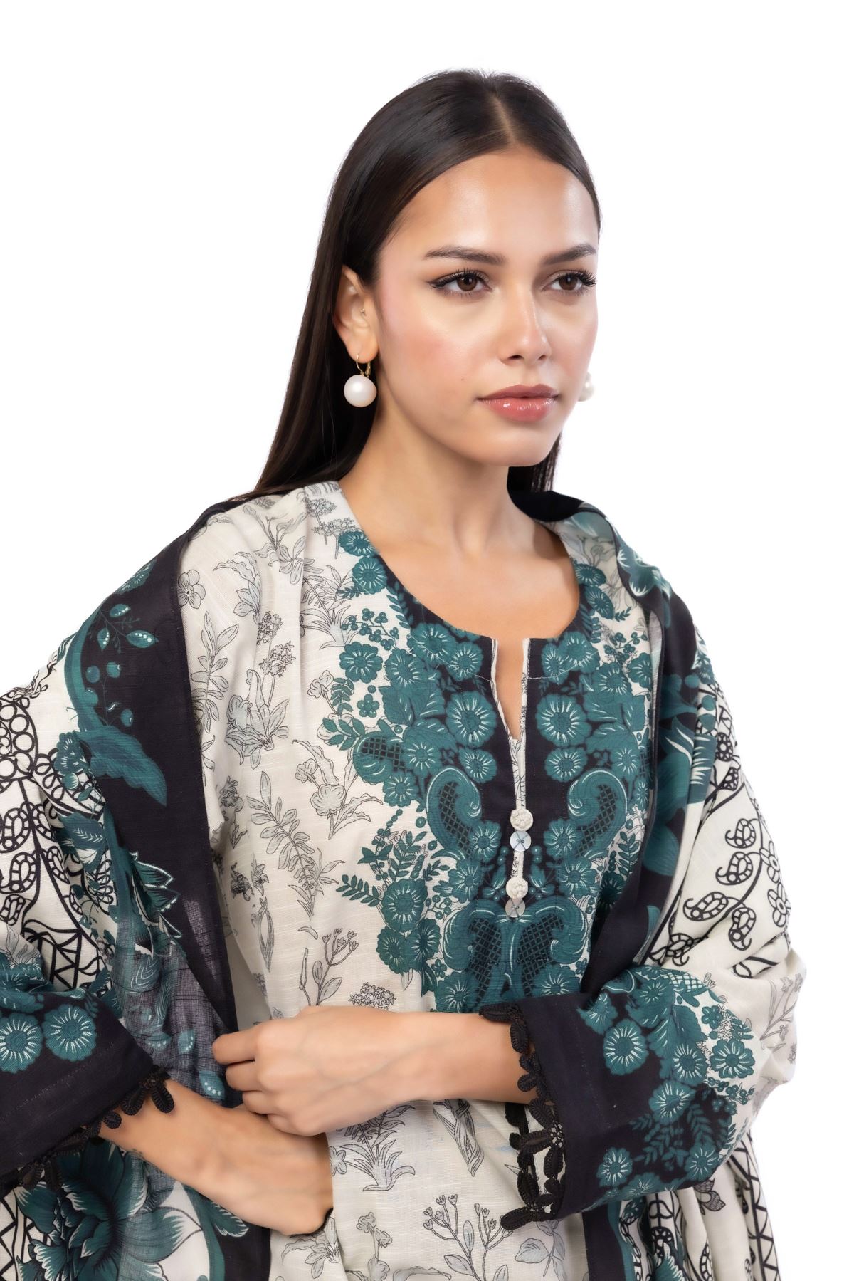 Printed Khaddar Tailored 3 Piece - KN31AST-VG