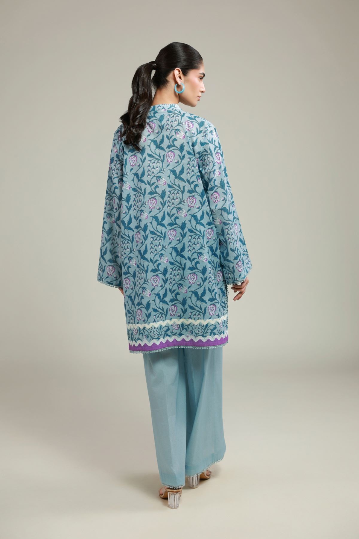 Printed Cambric Tailored 2 Piece | Top and Bottom - 2-26-106-A-B-VG