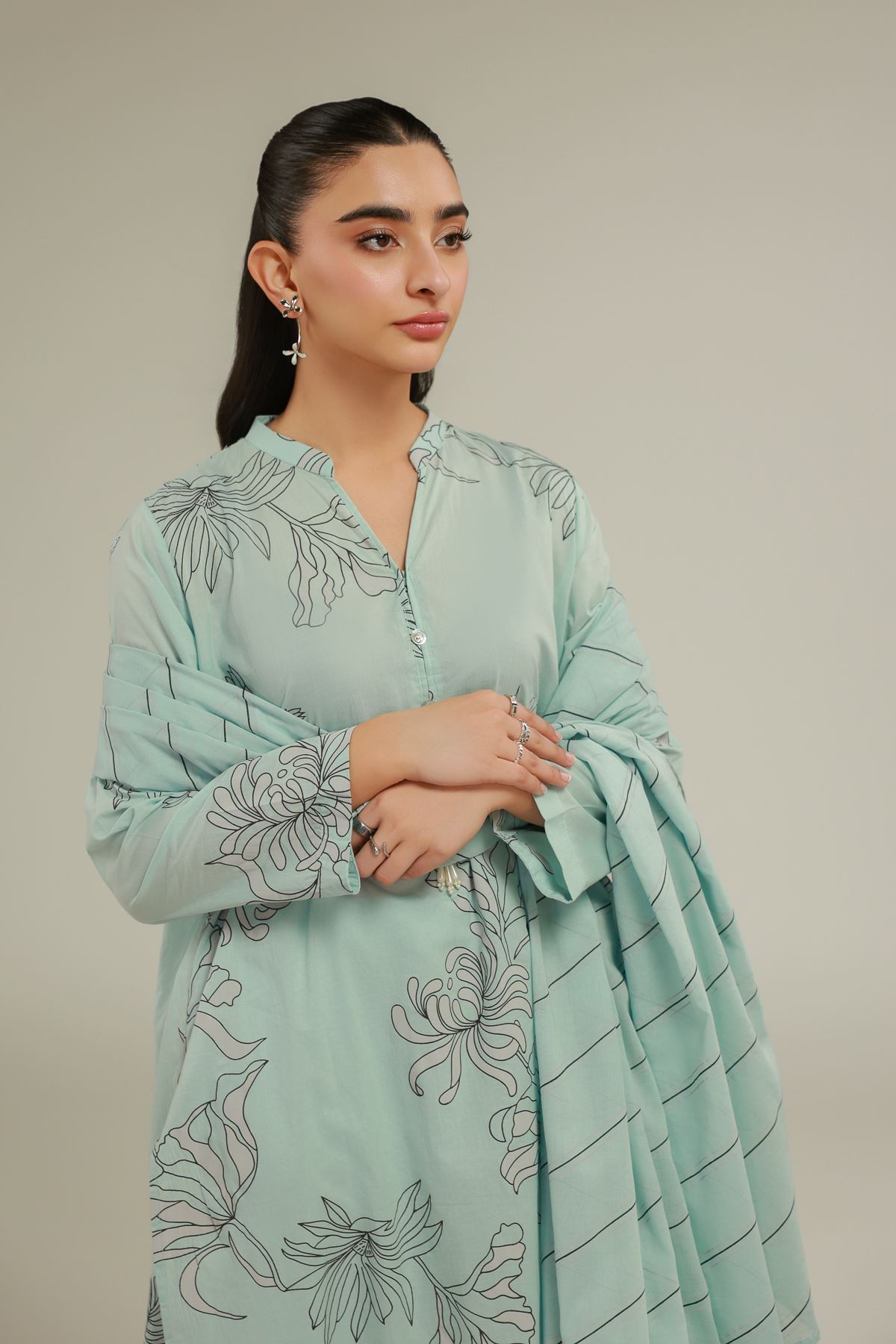 Lawn Mint Lawn Dupatta - 1-26-119-A-D-VG