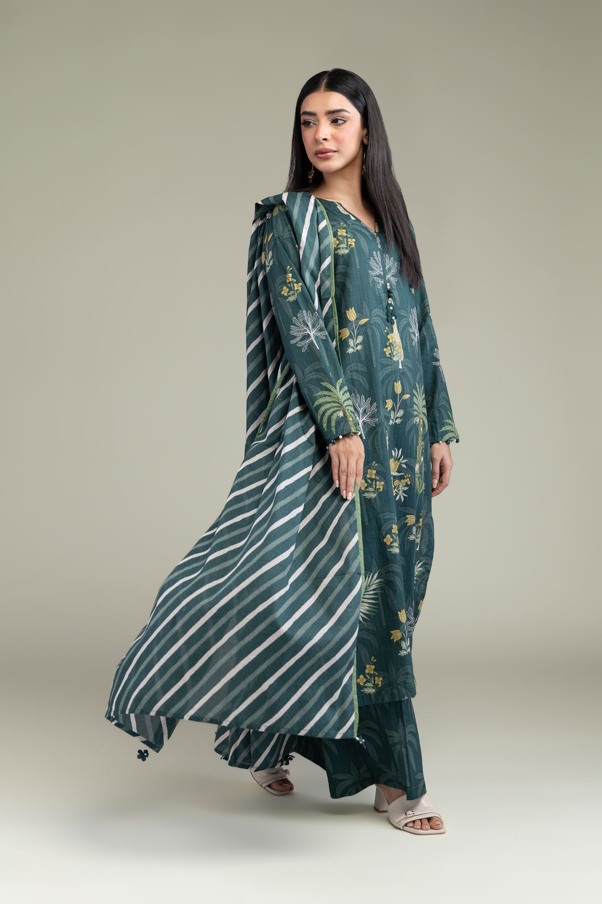 Printed Lawn Printed Lawn Dupatta - 25-10-11E8-08TA-VG