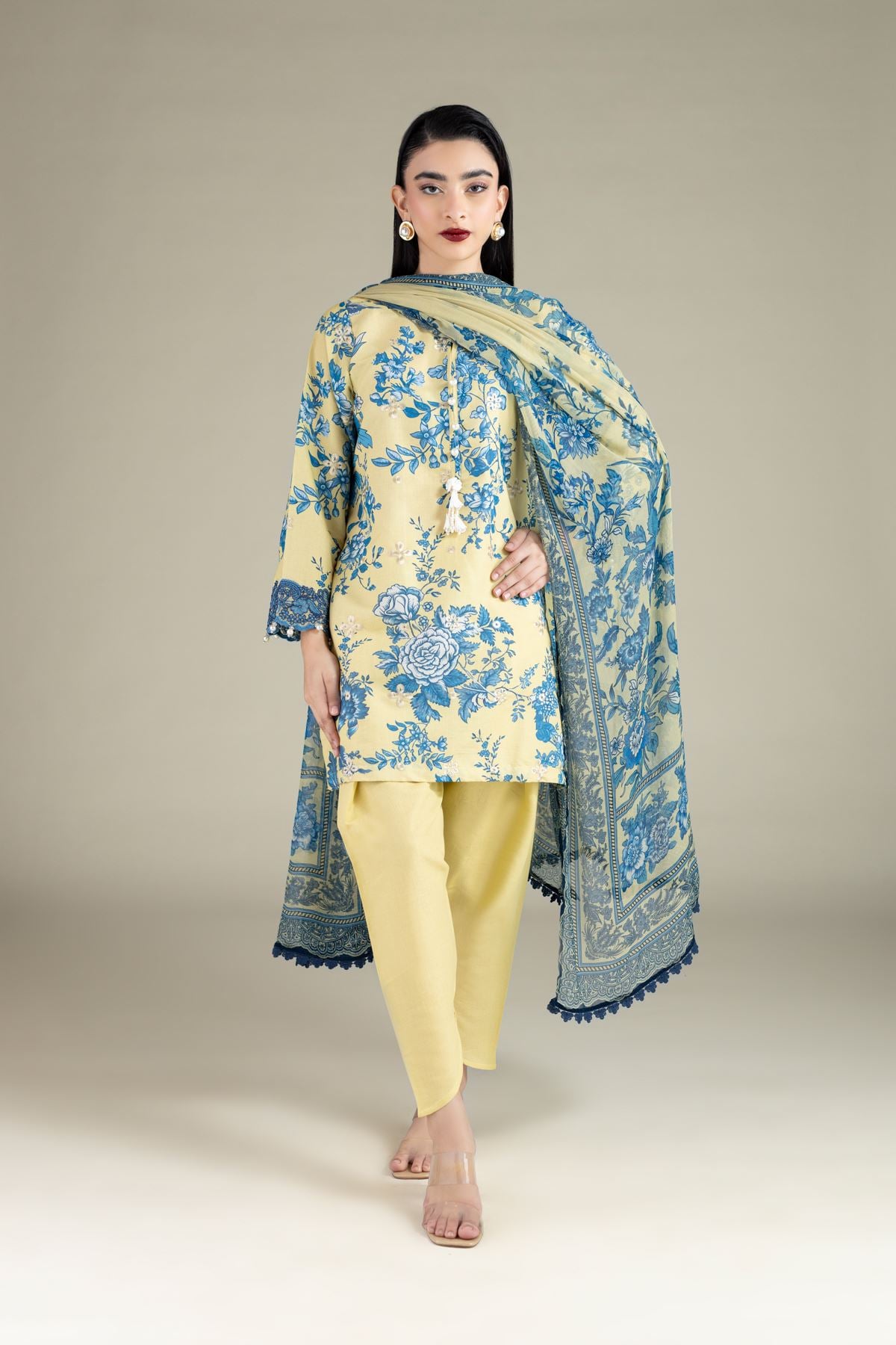 Printed Chiffon Dupatta - 1-26-112-A-A-VG
